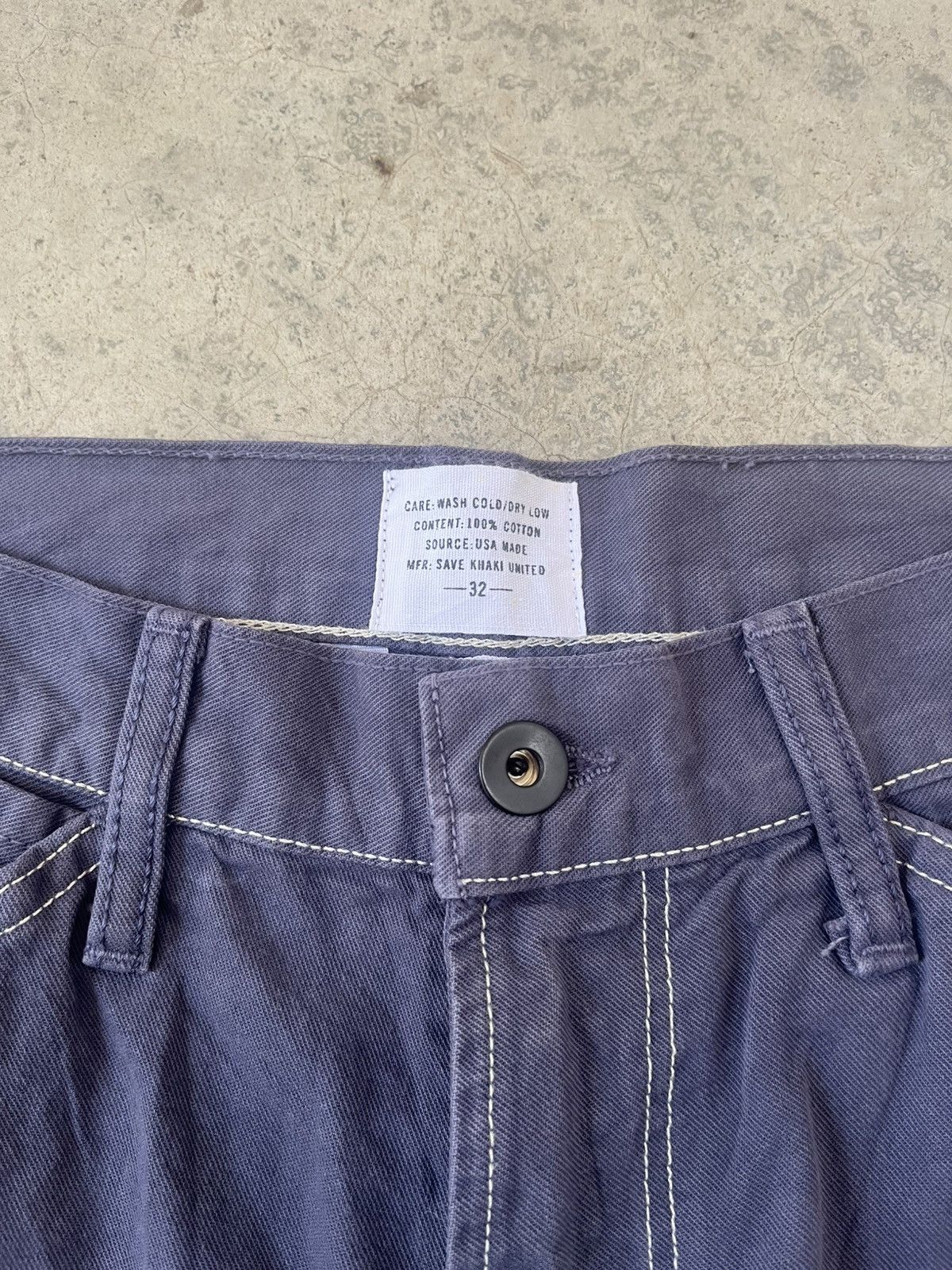 Save Khaki United Save khaki united Blue Faded Japanese Workwear Pants Size US 32 / EU 48 - 5 Thumbnail