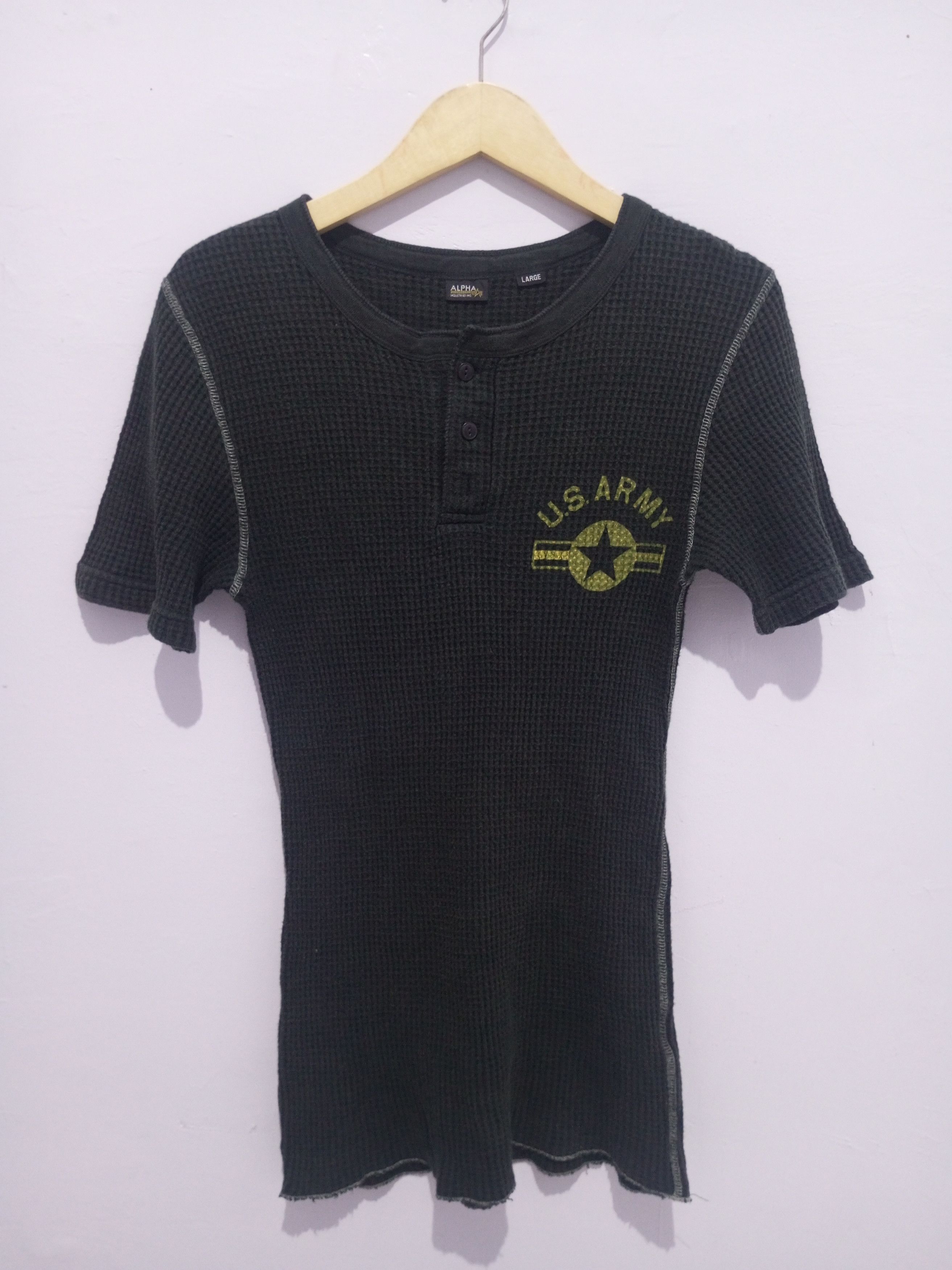 Alpha Industries Vintage Alpha industries waffle us army shirt Size M / US 6-8 / IT 42-44 - 2 Thumbnail
