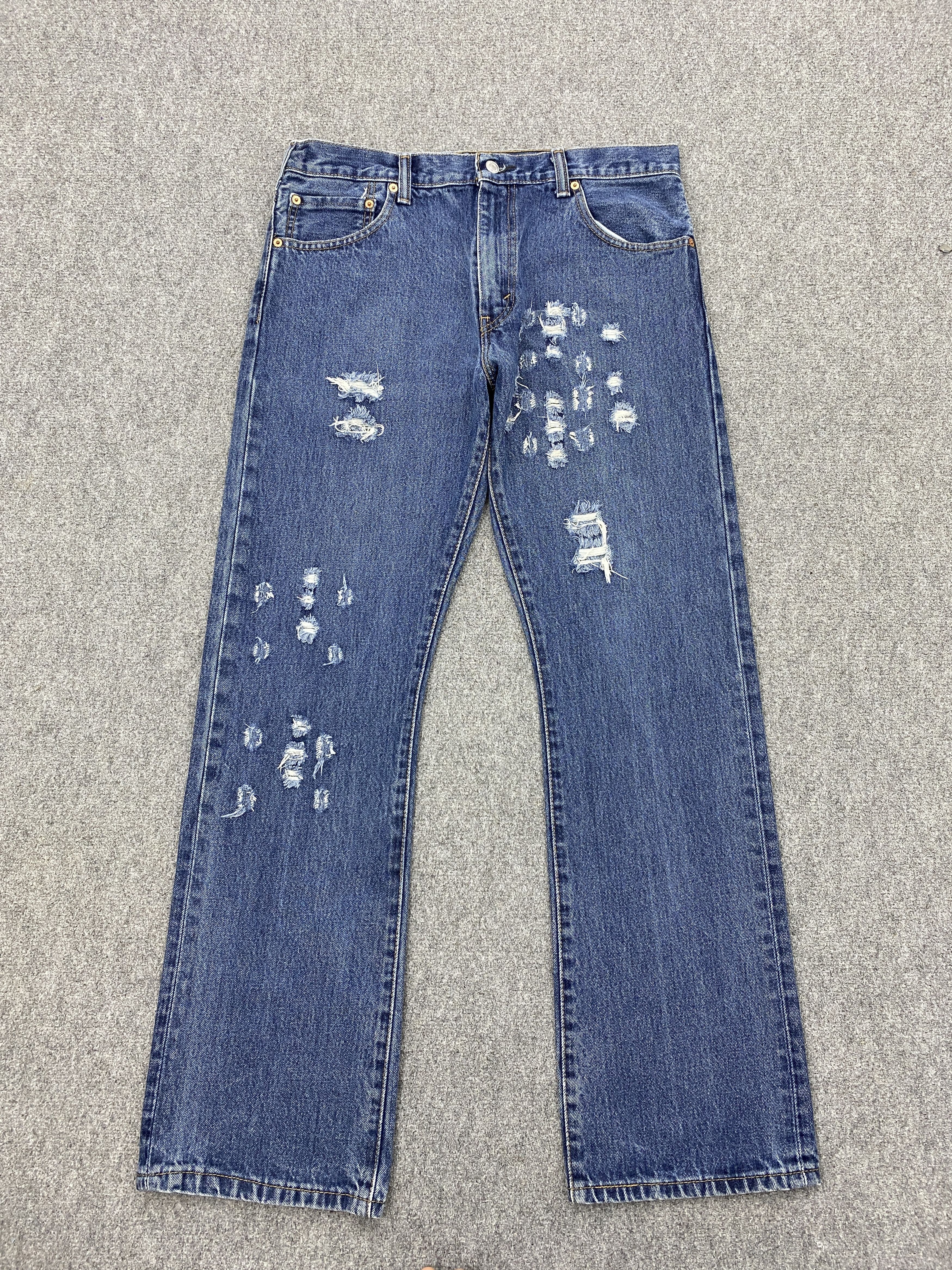 Levi's × Vintage Vintage Levi's 517 Flare Bootcut Distressed Denim Jeans Size US 33 - 1 Thumbnail