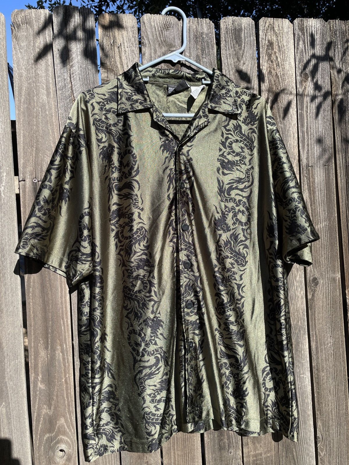 White Cotton DRAGON Button Down