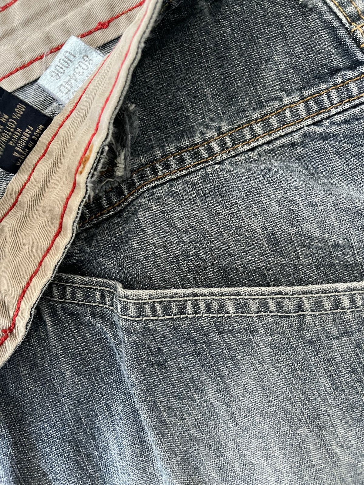 Marithe + Francois Girbaud VTG Marithe Girbaud Baggy Jorts Cut Raw Edge Y2K Size US 42 / EU 58 - 5 Thumbnail
