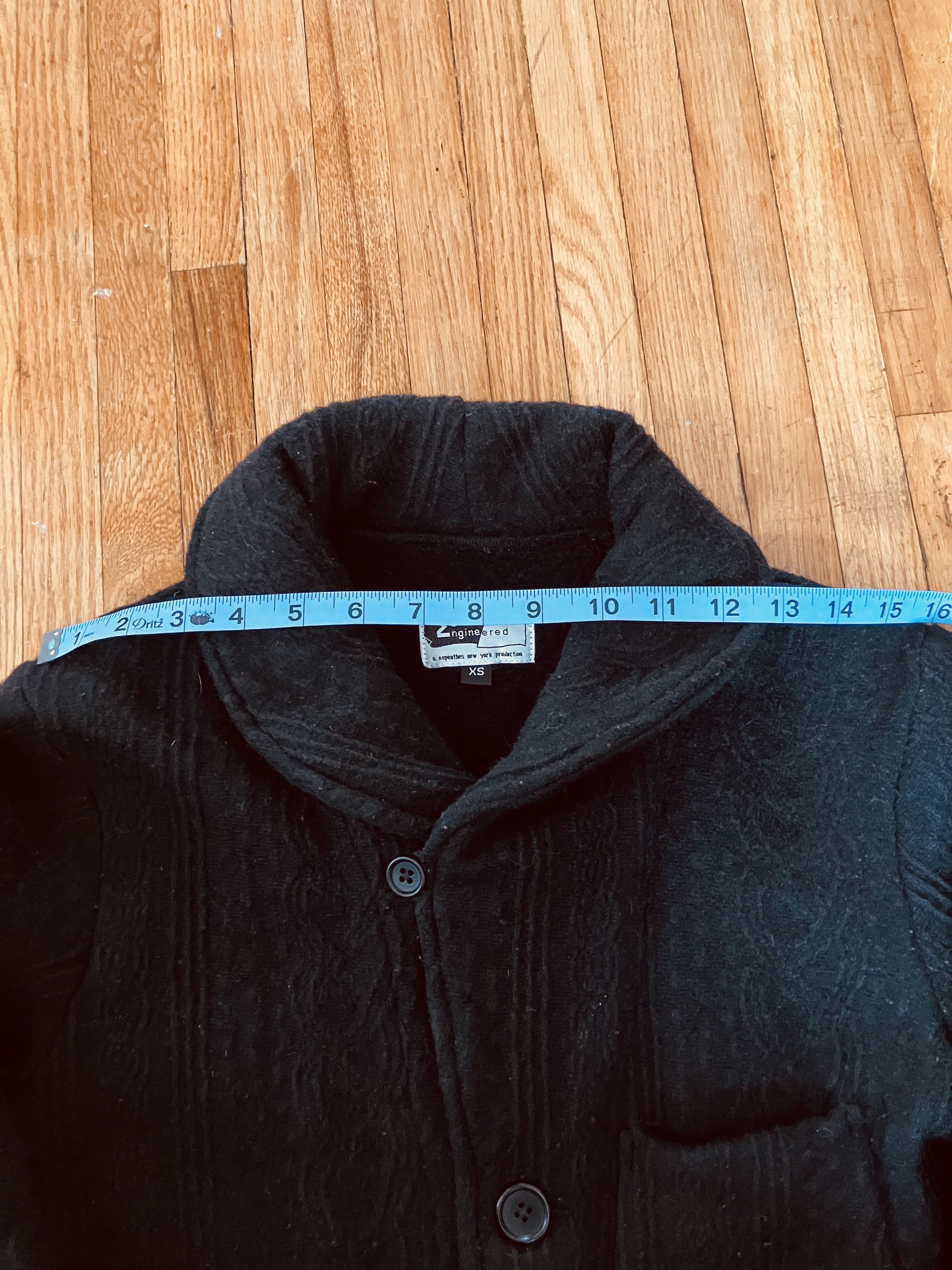 Engineered Garments ENGINEERED GARMENTS Men's XS Black Wool Shawl Sweater Jacket Size US XS / EU 42 / 0 - 9 Thumbnail