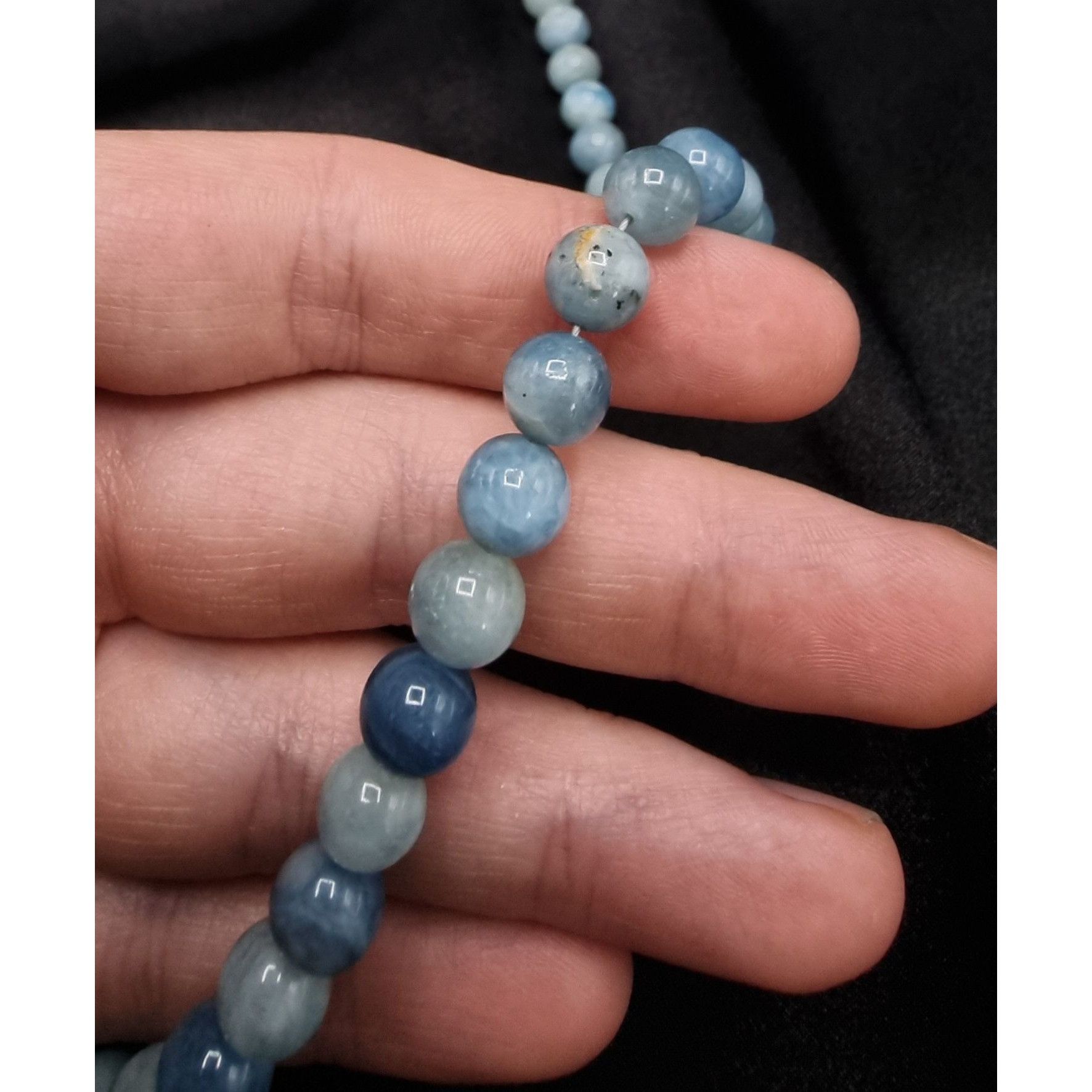 Vintage Jay King Mine Finds Aquamarine Beaded Necklace With 925 Ster Size ONE SIZE - 3 Thumbnail