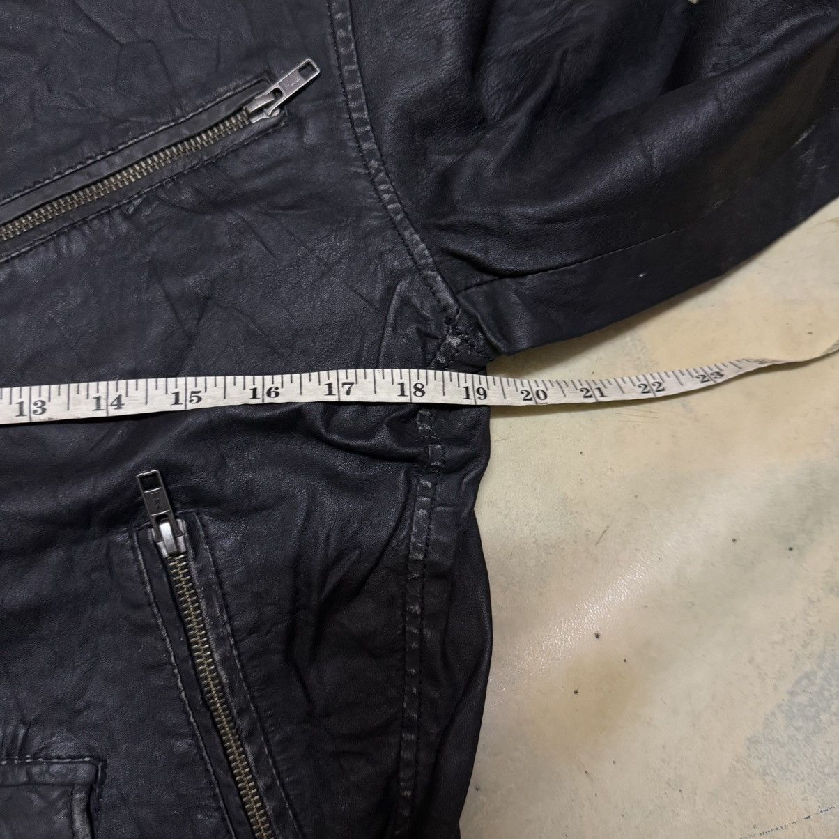 Genuine Leather Punk Double Collar Leather Jacket Size US S / EU 44-46 / 1 - 8 Thumbnail