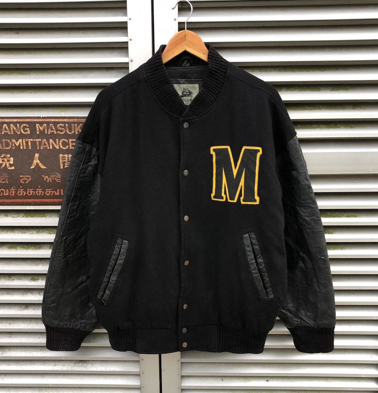 Vintage Vintage BURK’S BAY Wool Leather Varsity Jacket Size US M / EU 48-50 / 2 - 4 Thumbnail
