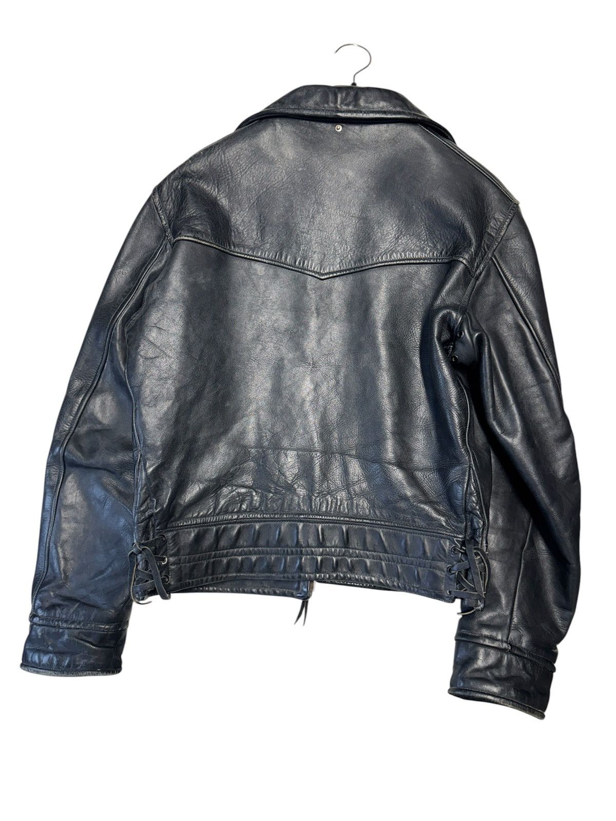 Vintage Rare 40's "Star Glove" Cal Crown Zips Leather Jacket 40 US Size US L / EU 52-54 / 3 - 2 Thumbnail