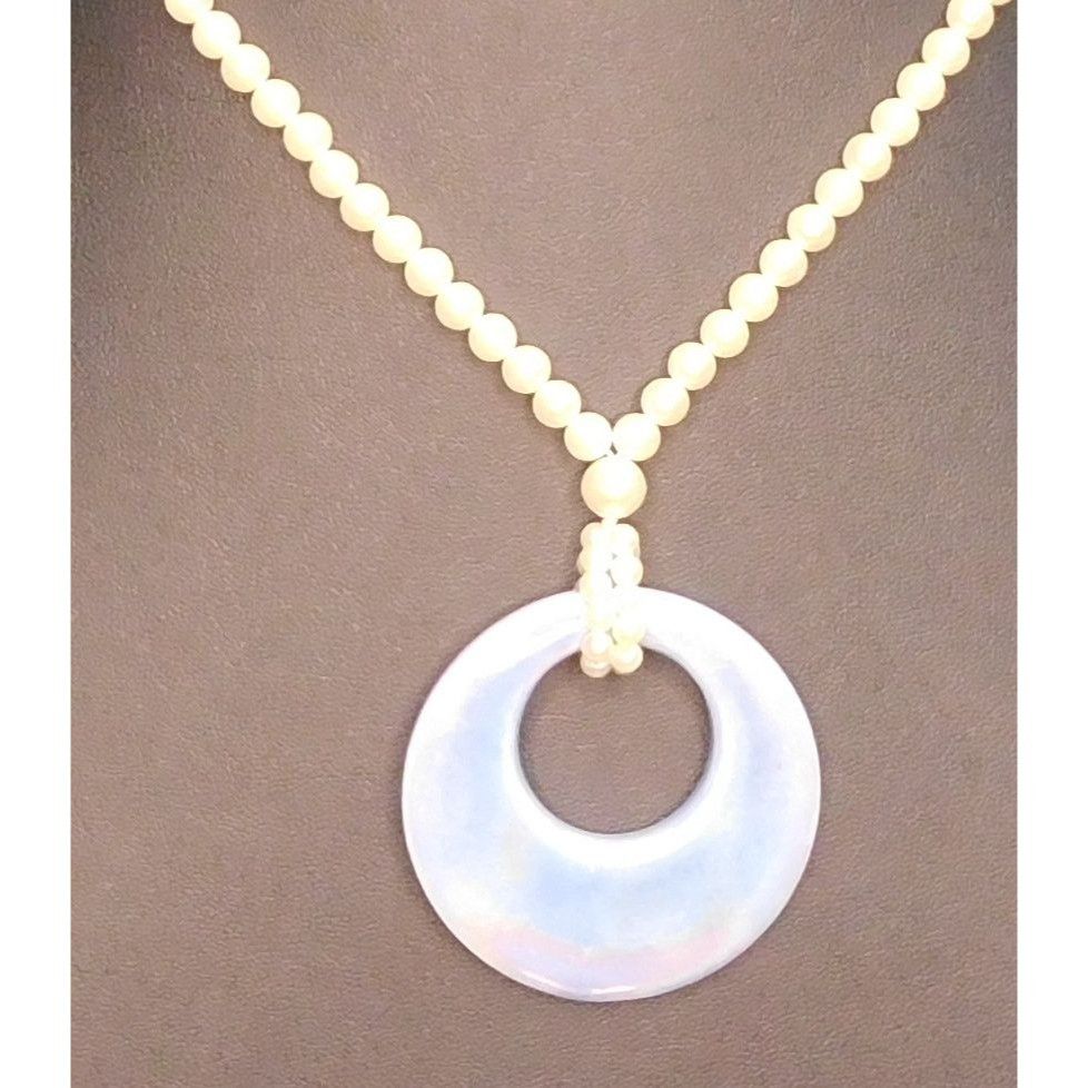 Other Ceramic Mermaidcore Purple Pendant Faux Pearl Beaded Necklac Size ONE SIZE - 3 Thumbnail