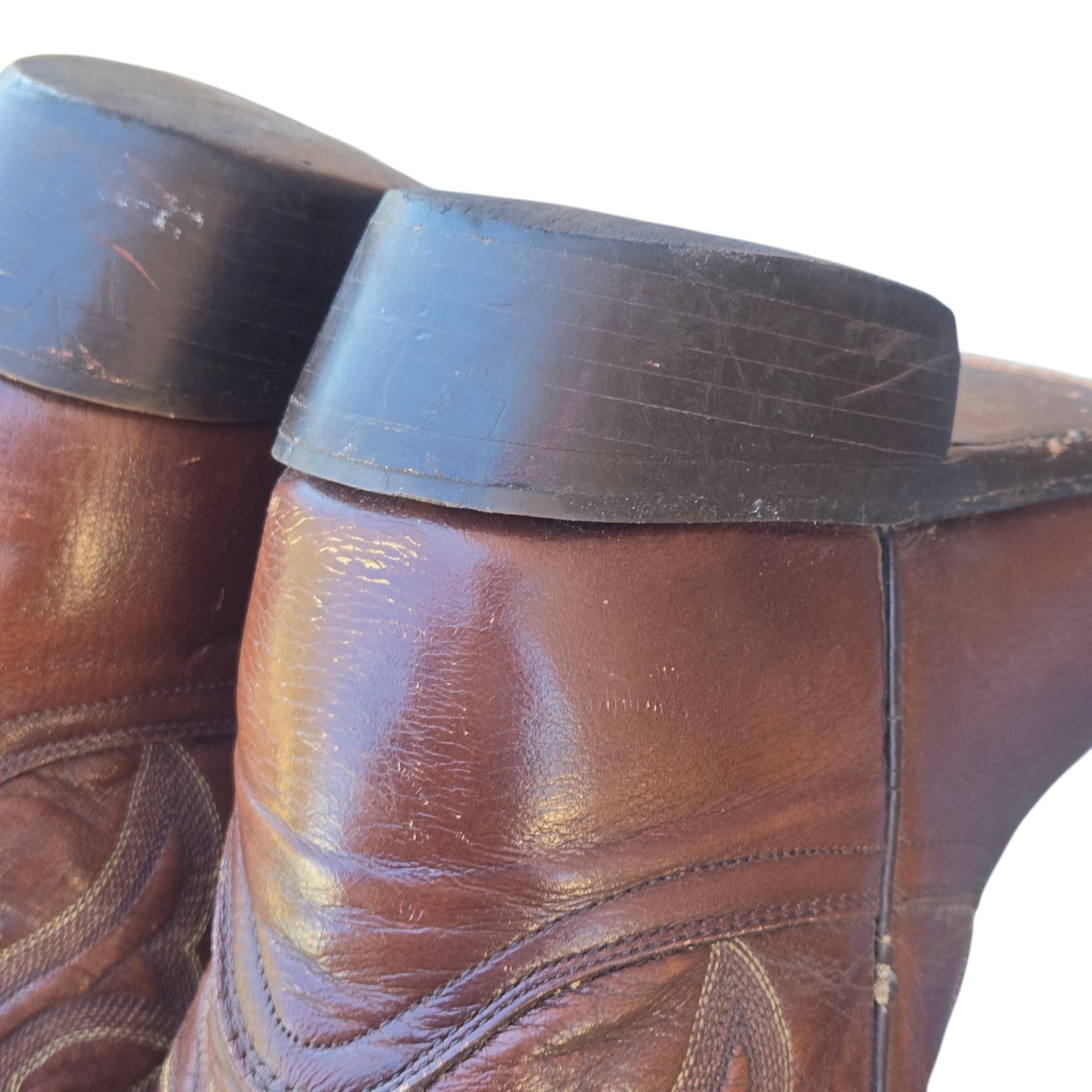 Dan Post Dan Post Cowboy Boots Mens Brown Leather 9 D Western Rockabi Size US 9 / EU 42 - 19 Thumbnail