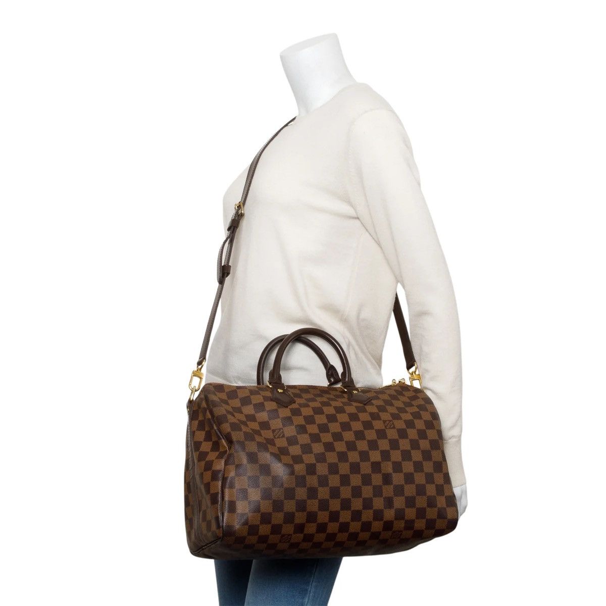 Louis Vuitton LOUIS VUITTON Damier Ebene Speedy Bandouliere 35 Size ONE SIZE - 2 Thumbnail