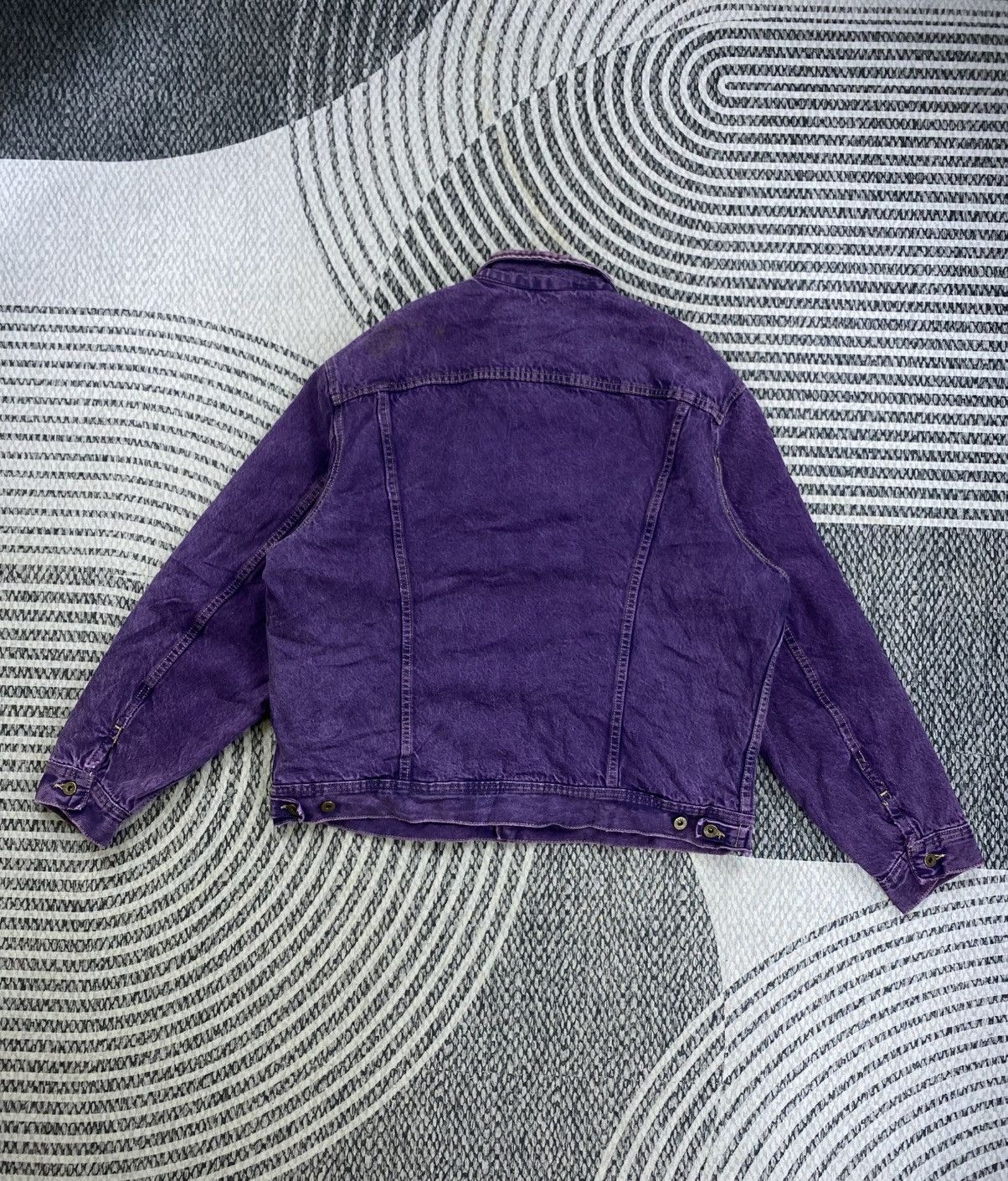 Vintage 80s LEE Dungarees Multipocket Purple Denim Jacket