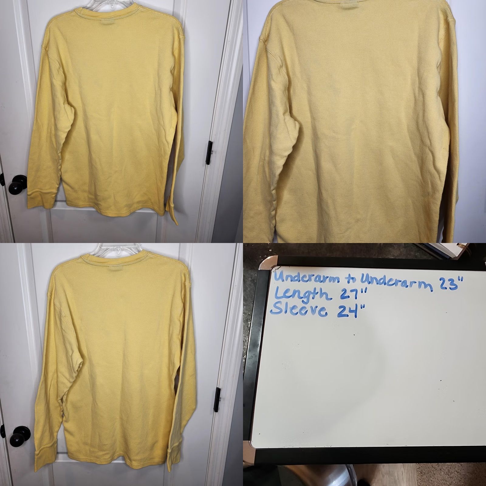 Polo Ralph Lauren Polo Ralph Lauren Top Mens XL Yellow Pajama Thermal Waffle Knit Sleepwear Size US XL / EU 56 / 4 - 8 Thumbnail