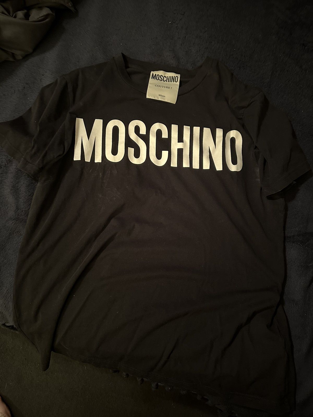 Moschino Moschino Black Men’s T Shirt / White Bold Logo Size US XS / EU 42 / 0 - 1 Thumbnail