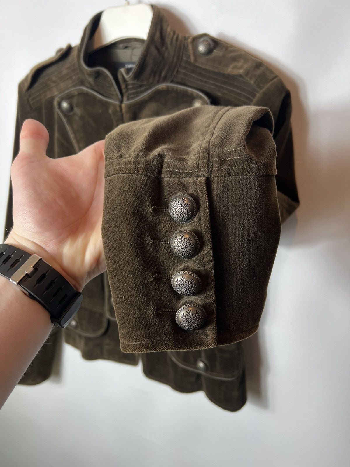 Zara Vintage streetwear Zara Military Napoleon Corduroy Jacket Size M / US 6-8 / IT 42-44 - 6 Thumbnail