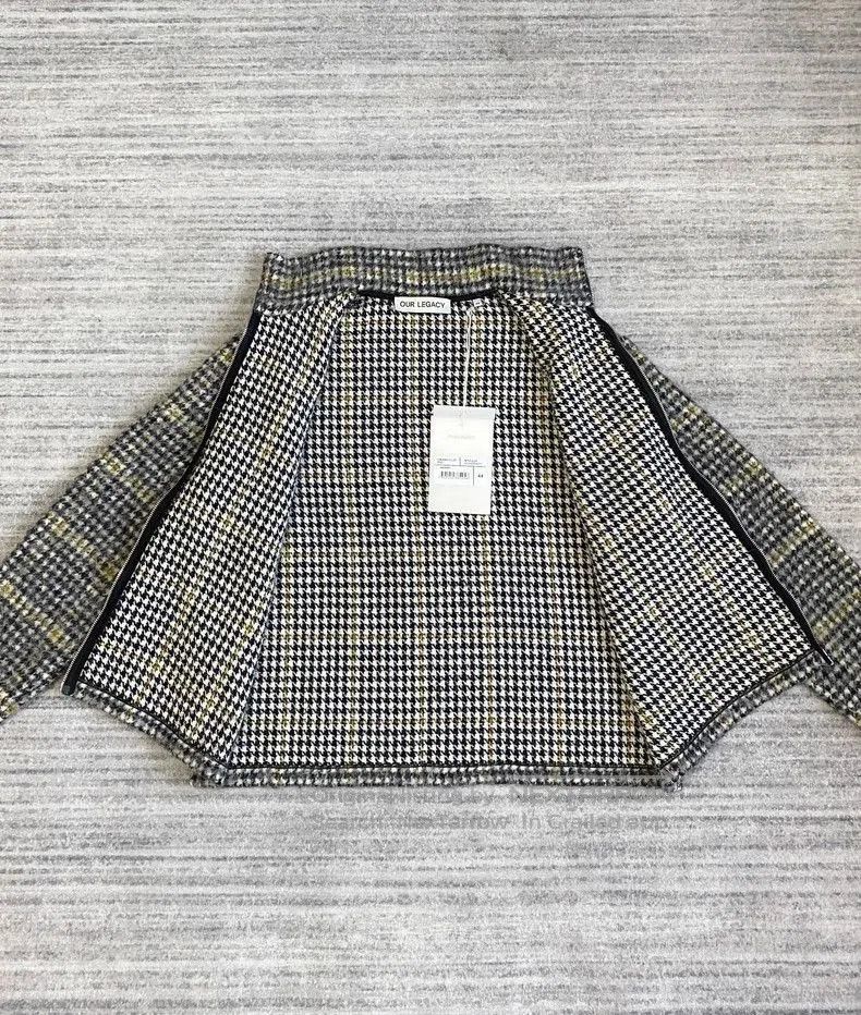 Our Legacy Houndstooth Wool Jacket with Zip Detail . Size US XL / EU 56 / 4 - 3 Thumbnail