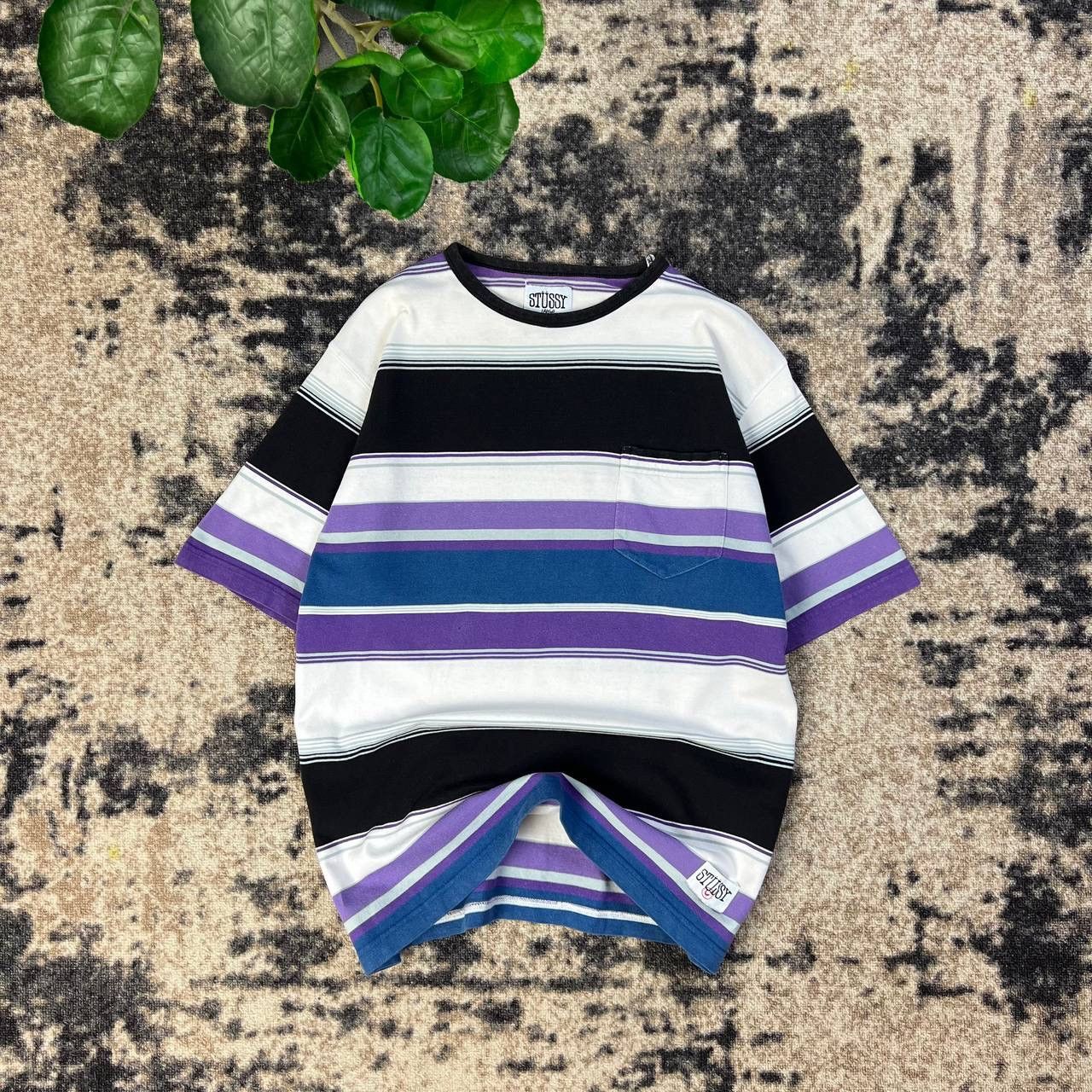 Stussy Stussy Tab Logo Vintage Y2K Striped T-Shirt 1TS26 Size US L / EU 52-54 / 3 - 1 Thumbnail