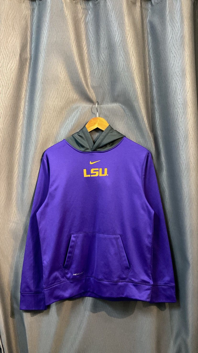 NCAA × Nike × Vintage NIKE CENTER X NCAA LSU TIGERS PURPLE HOODIE SMALL Size US XS / EU 42 / 0 - 1 Thumbnail