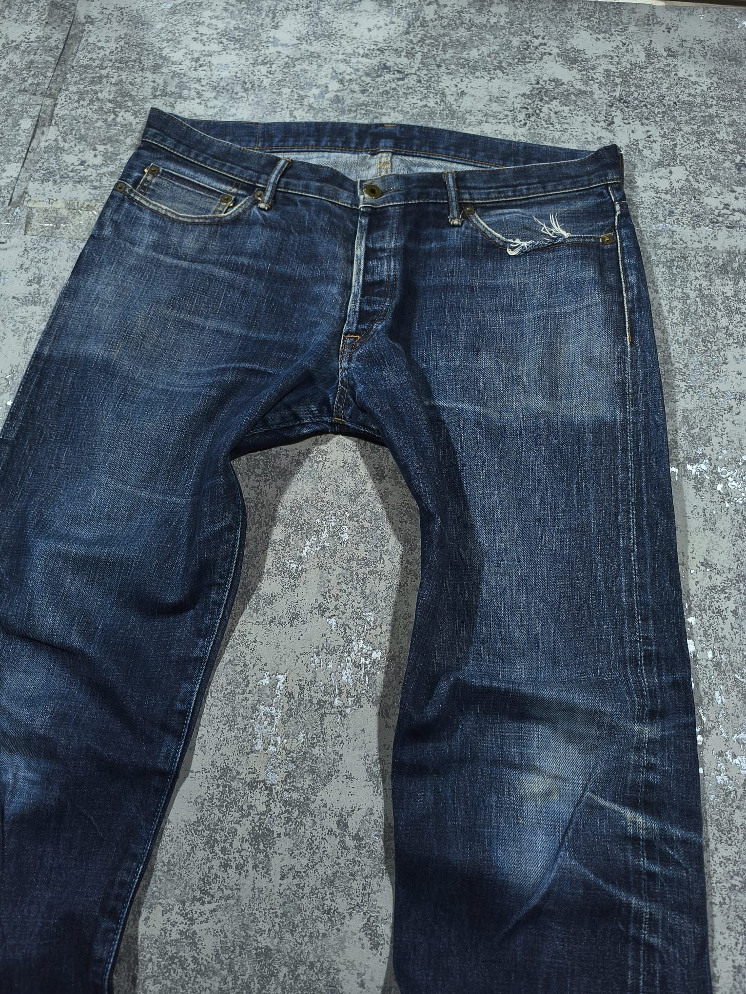 Japan Blue Vintage Japan Blue Faded Distressed Selvedge Denim Jeans Size US 36 / EU 52 - 4 Thumbnail