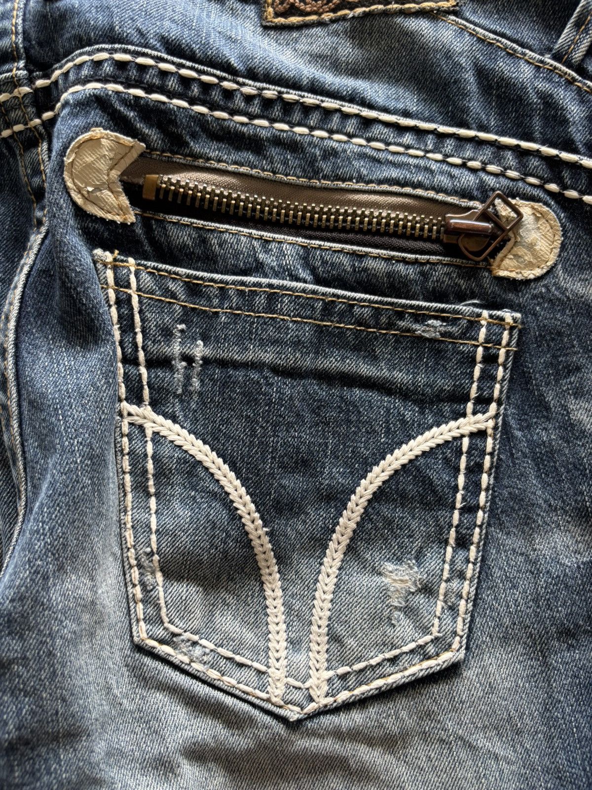 If Six Was Nine y2k lolita washed fade japanese punk dope backpocket Size US 33 - 17 Thumbnail
