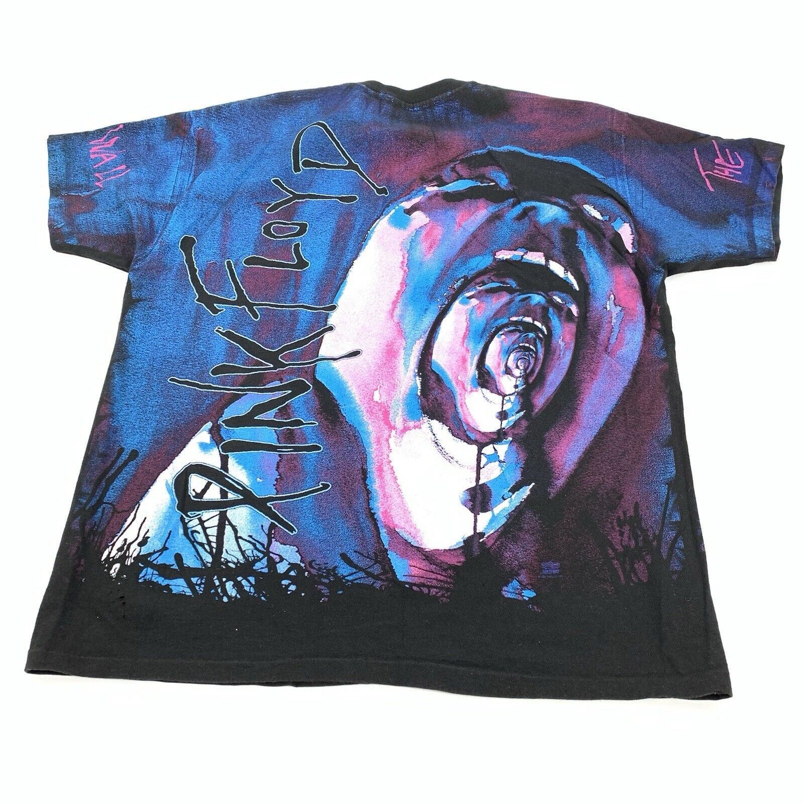 Hanes × Vintage RARE Vintage Grail 1994 Pink Floyd The Wall AOP Band T-Shirt Size US XL / EU 56 / 4 - 2 Thumbnail