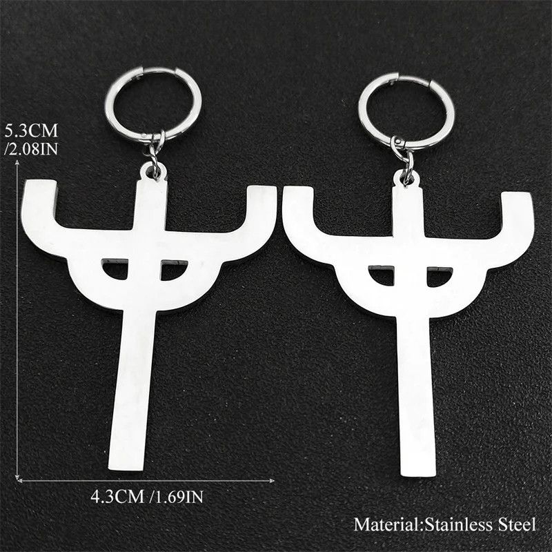Jewelry Gothic Judas Priest Heavy Metal Hoop Earrings Jewelry Gift Size ONE SIZE - 5 Thumbnail