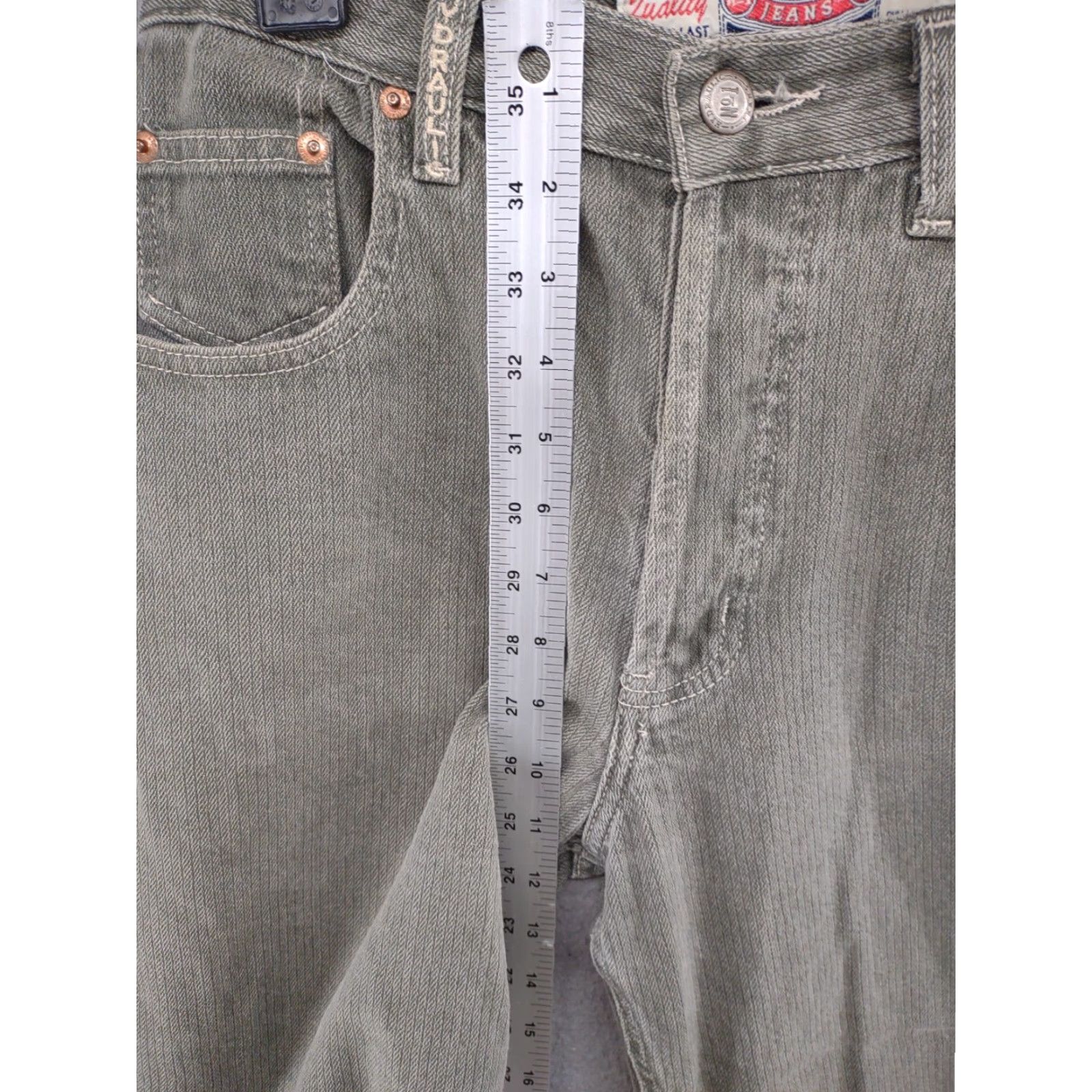 Denime VINTAGE Hydraulic Women's Stone Washed Denim Green Jeans Tag Size 5/6 Jeans Green HYDRAULIC 90s Modern Classic Baggy? Size 28" / US 6 / IT 42 - 7 Thumbnail
