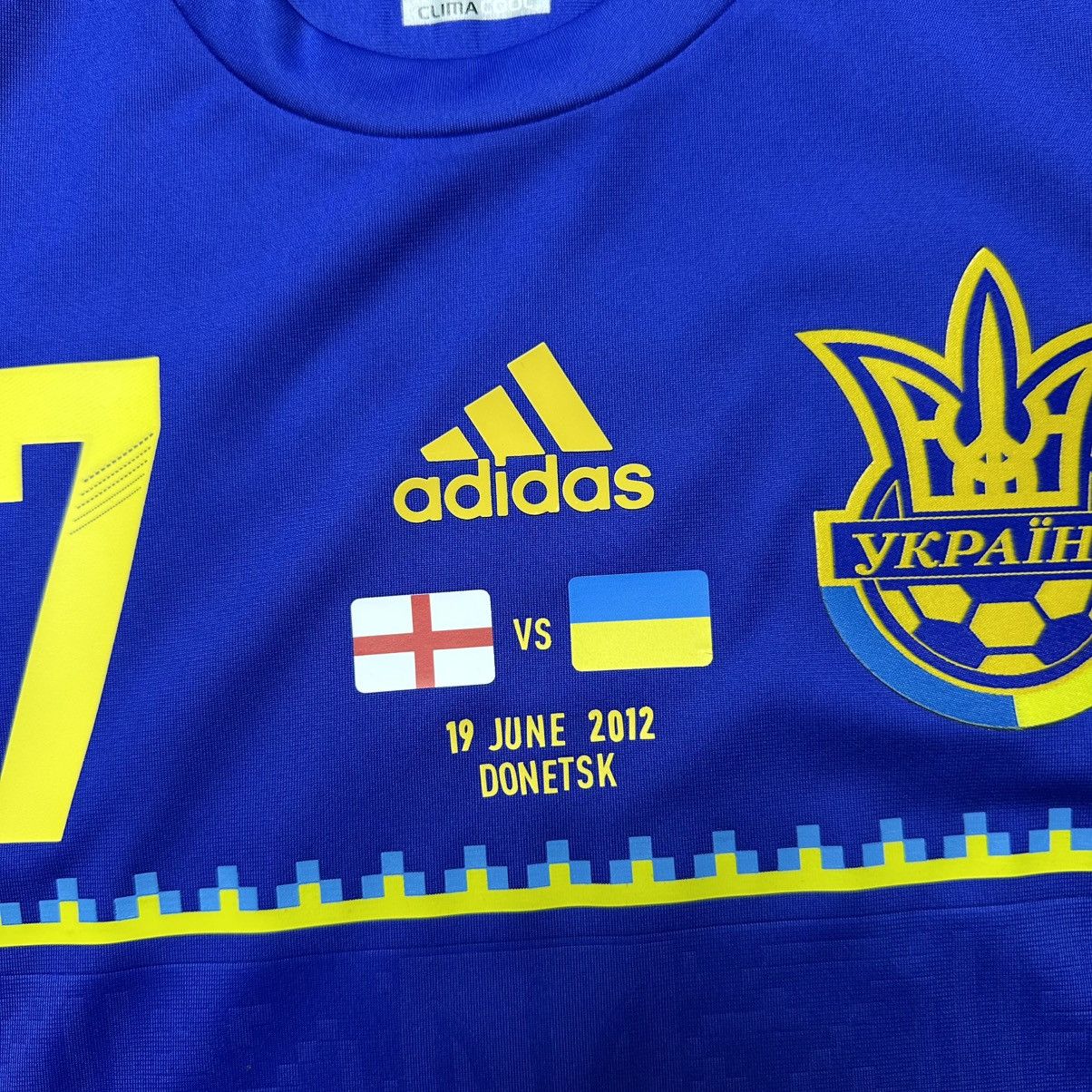 Adidas UKRAINE ADIDAS TECHFIT 2012 EURO SOCCER JERSEY #7 SHEVCHENKO Size US L / EU 52-54 / 3 - 5 Thumbnail