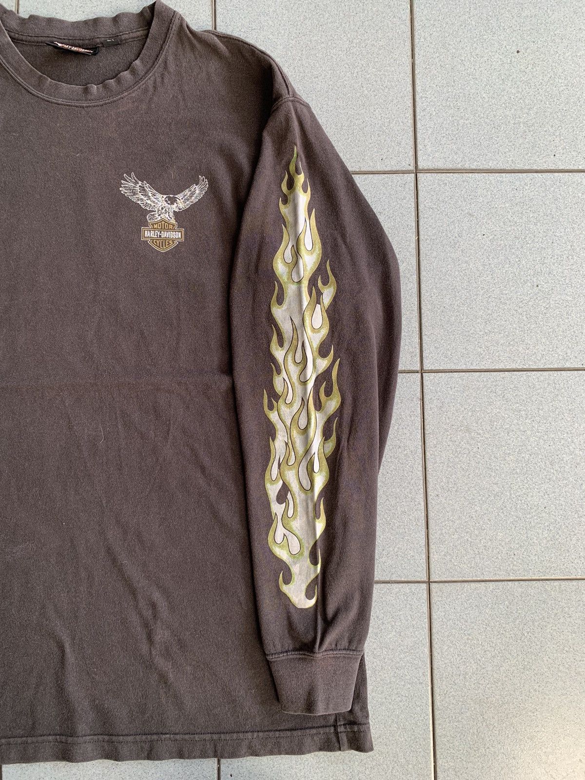 Harley Davidson Vintage Harley Davidson Green Flame Long sleeve Size US L / EU 52-54 / 3 - 4 Thumbnail
