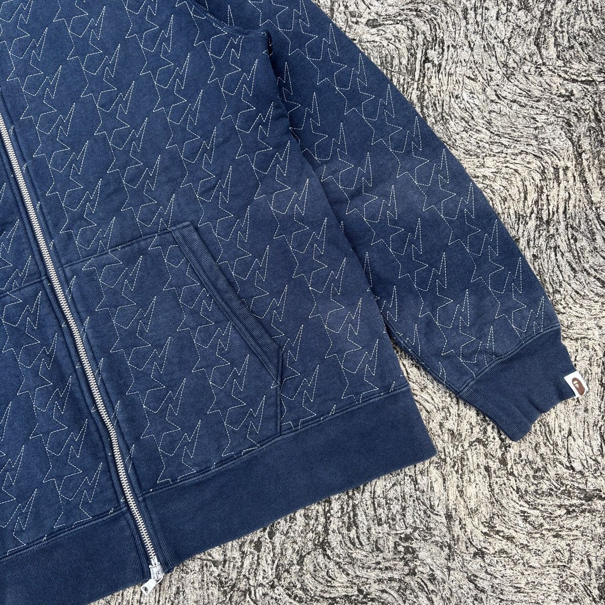 Bape Bape sta stitching lukewarm water zip hoodie Size US XL / EU 56 / 4 - 4 Thumbnail