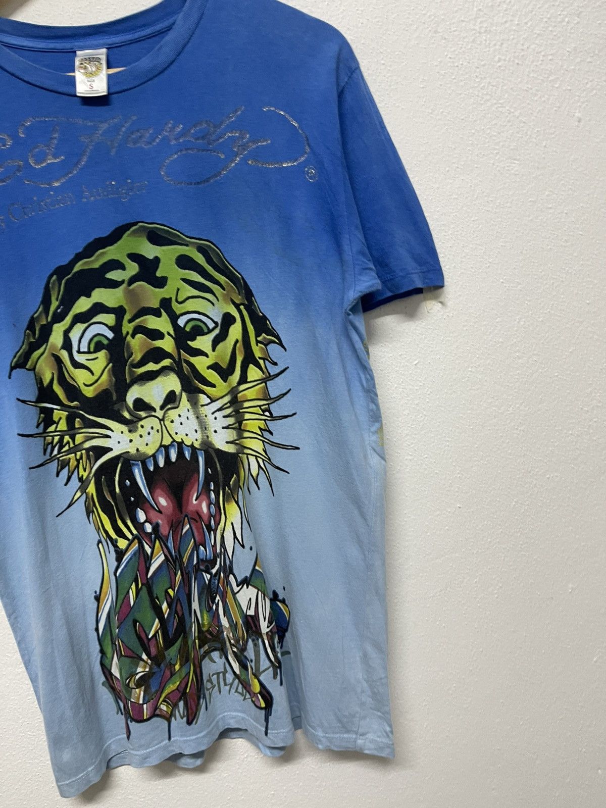 Ed Hardy 2000s ED HARDY CHRISTIAN AUDIGIER OVP DOUBLE LAYER TSHIRT Size US S / EU 44-46 / 1 - 4 Thumbnail