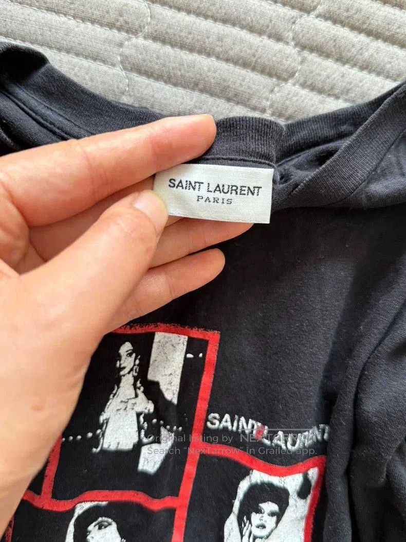 Yves Saint Laurent YSL Saint Laurent Black Graphic T-Shirt. Size US M / EU 48-50 / 2 - 4 Thumbnail