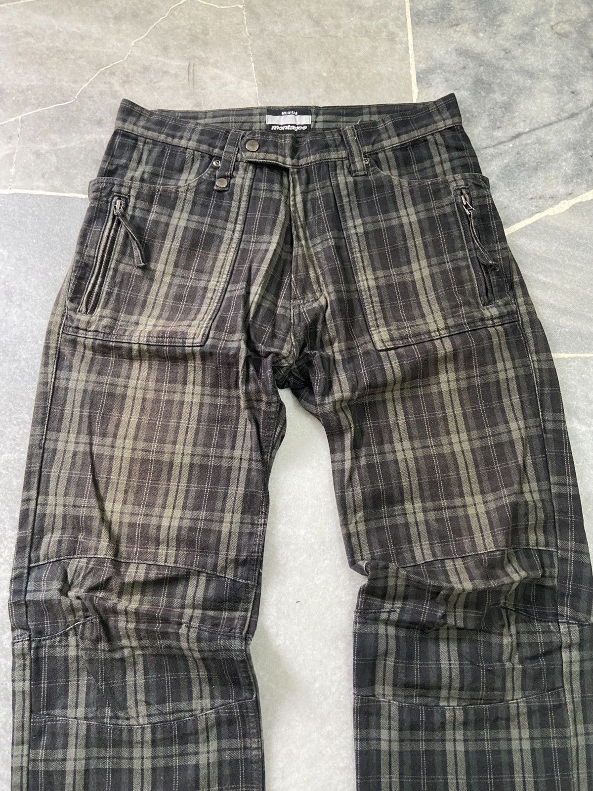 Japanese Brand Montage Abstract Checkered Pants Size US 32 / EU 48 - 3 Thumbnail