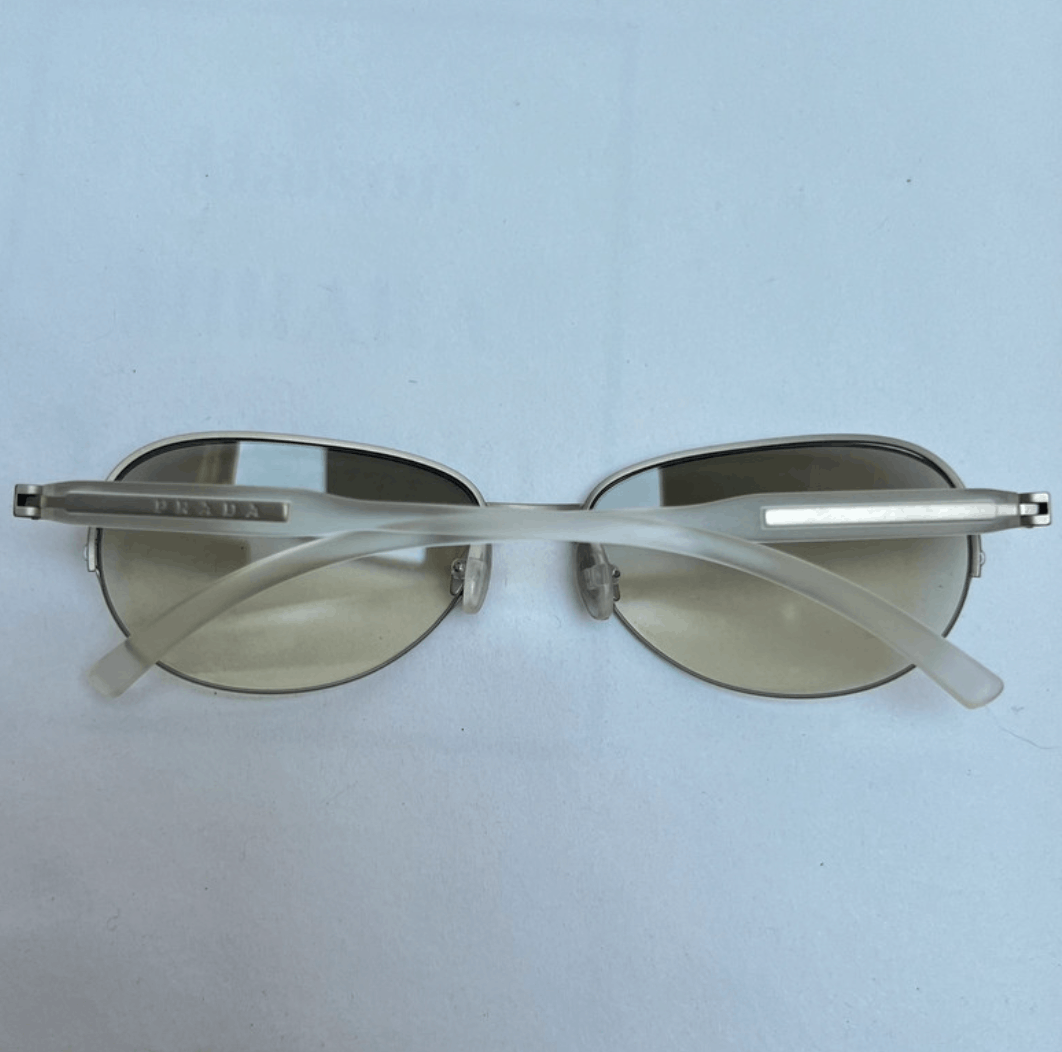 Prada × Vintage PRADA Sunglasses SPR 58C Star Sport Metal Shield Oval Wrap Size ONE SIZE - 3 Thumbnail