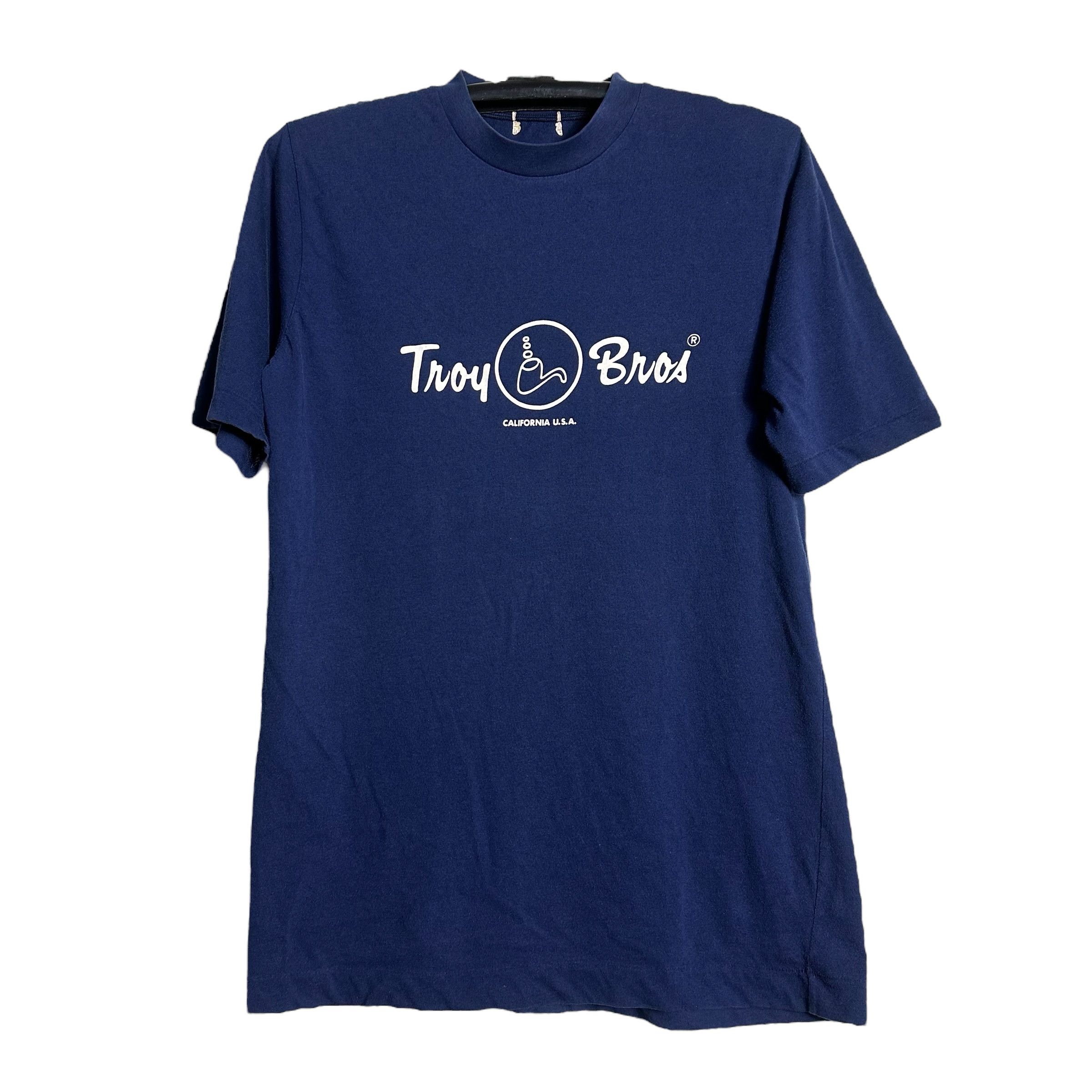 Japanese Brand 🔥RARE🔥Vintage Troy Bros Spell Out T-shirt Single Stich Size US M / EU 48-50 / 2 - 1 Thumbnail