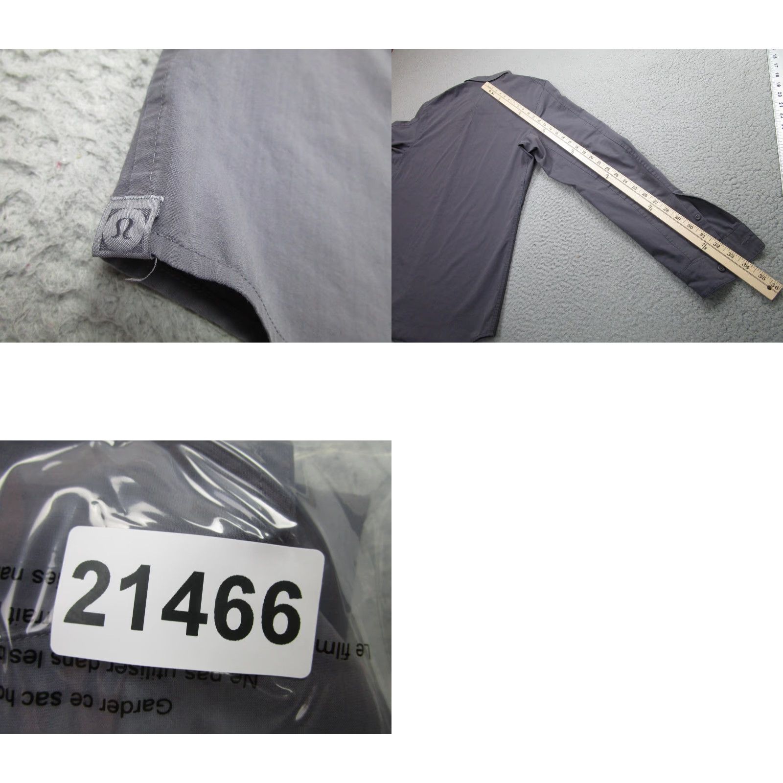 Lululemon Lululemon Shirt Mens Large Gray Long Sleeve Button Front Casual Slim Dress Size US M / EU 48-50 / 2 - 8 Thumbnail