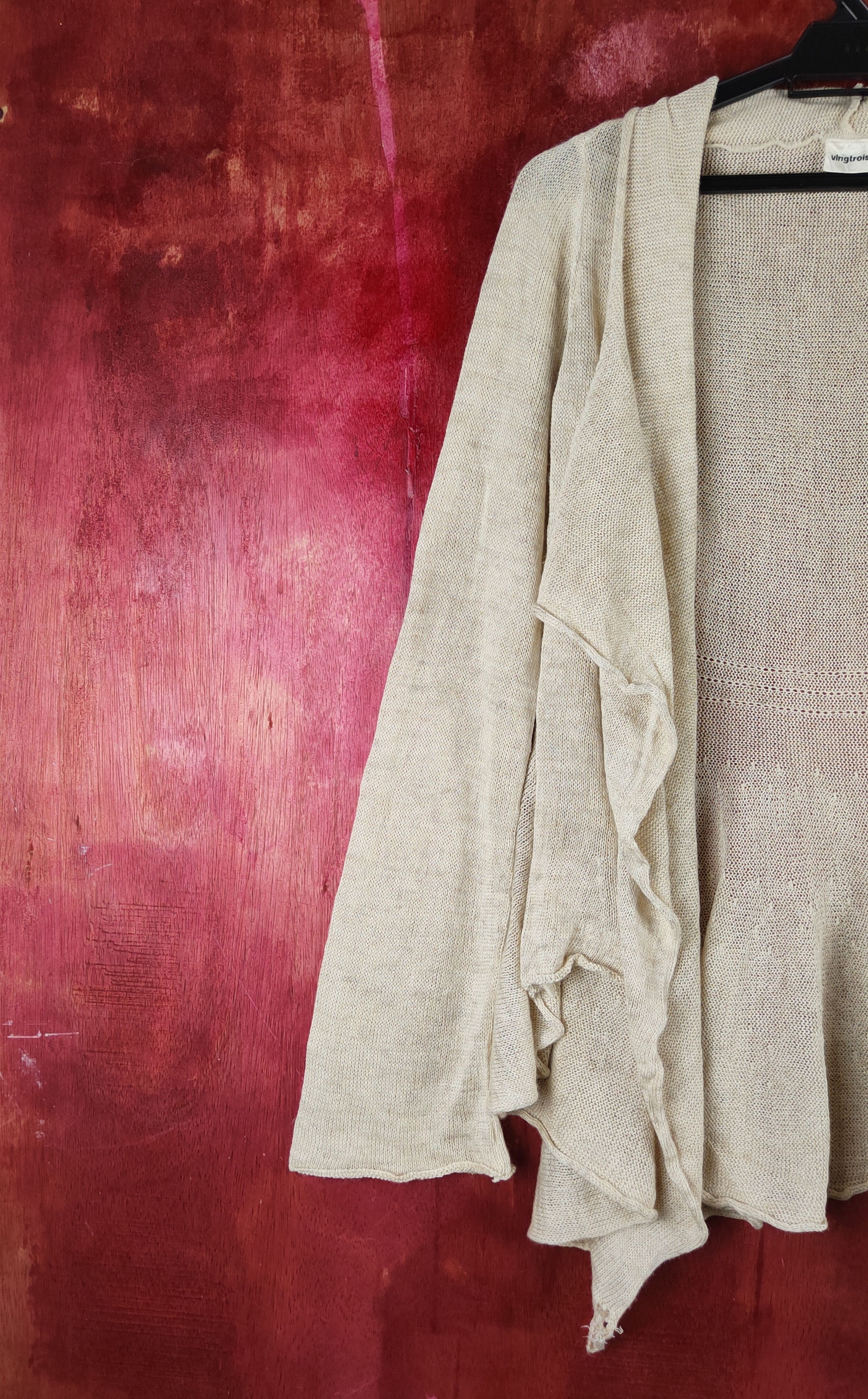 Japanese Brand × Vintage Vingtrois Beige Knitwear Cardigan vintage #S2374 Size S / US 4 / IT 40 - 5 Thumbnail