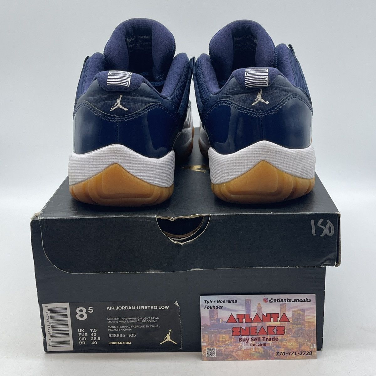 Jordan Brand Air Jordan 11 low navy gum Size US 8.5 / EU 41-42 - 3 Thumbnail