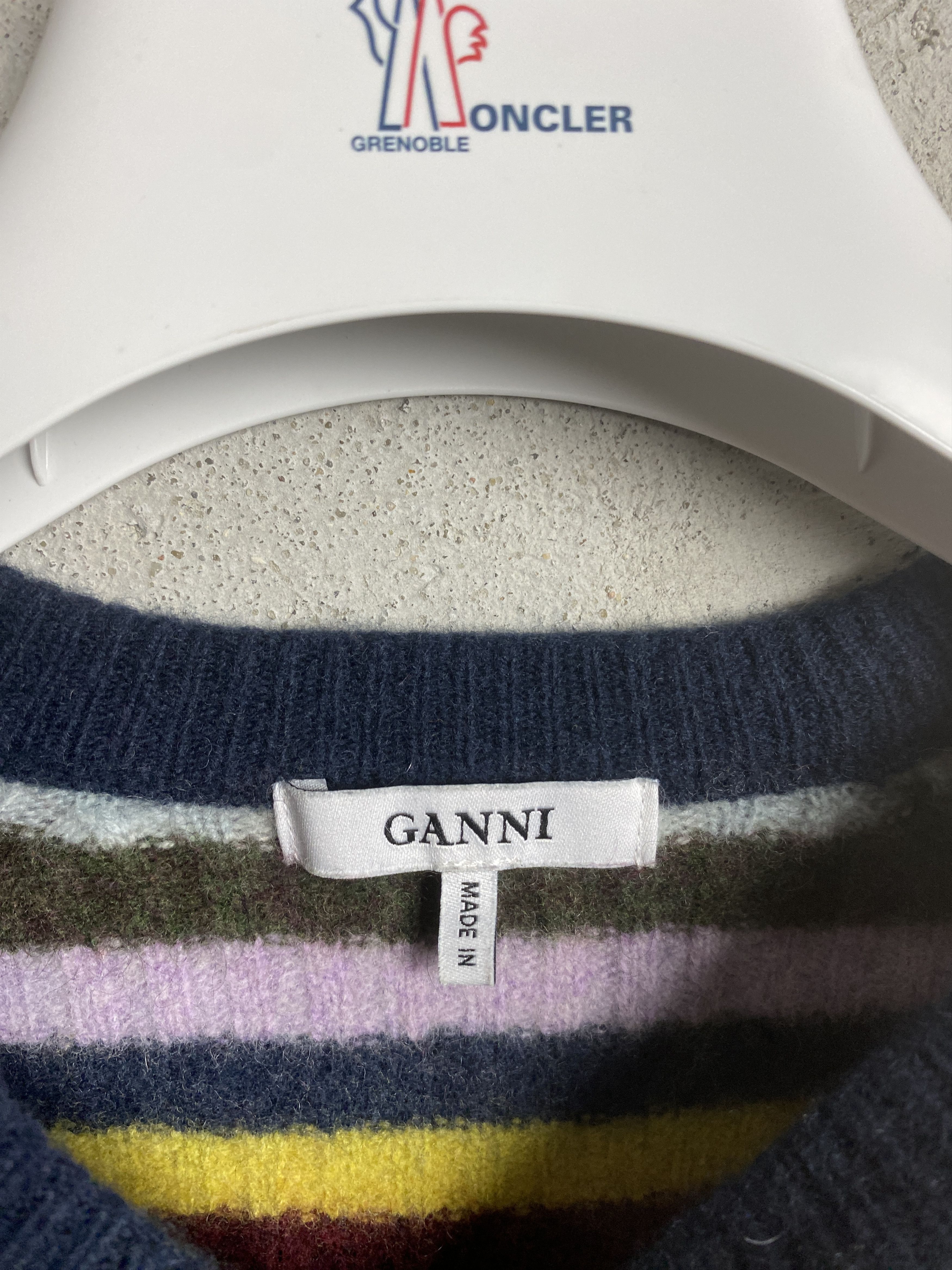 Ganni Ganni wool yak nylon striped sweater knitwear Size XS / US 0-2 / IT 36-38 - 3 Thumbnail