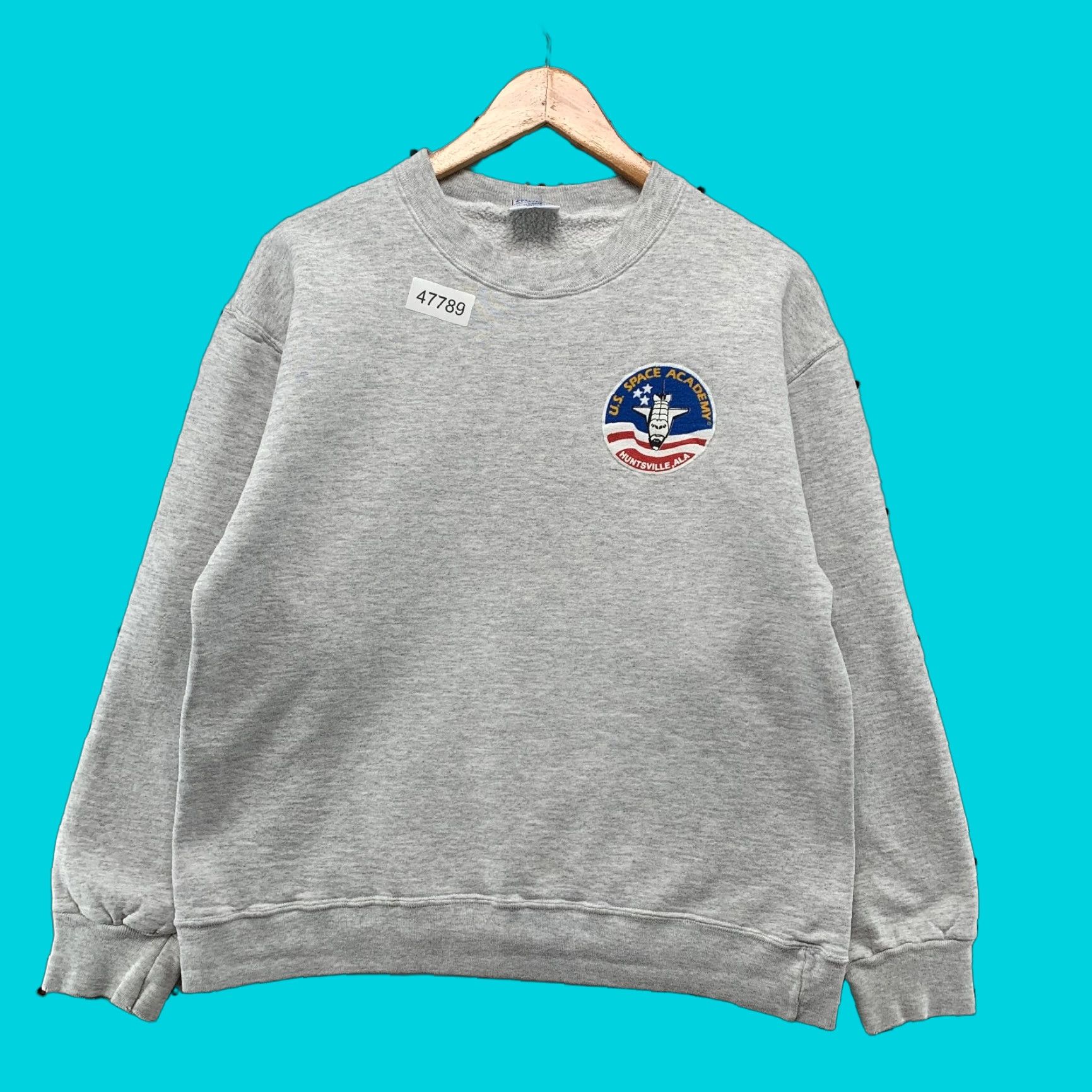 Vintage VINTAGE Space Academy Sweatshirt Mens Large Gray Crewneck Fleece USA 90s Premier Sportswear Shirts Pullover Graphic Print Mens Size US L / EU 52-54 / 3 - 1 Thumbnail