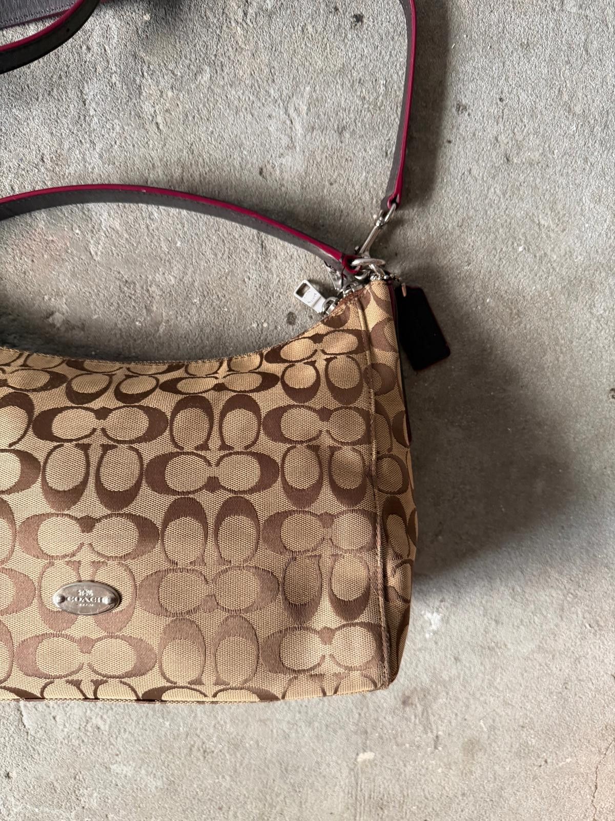 Coach Coach 2Way Canvas Hobo Shoulder Bag Beige Size ONE SIZE - 4 Thumbnail