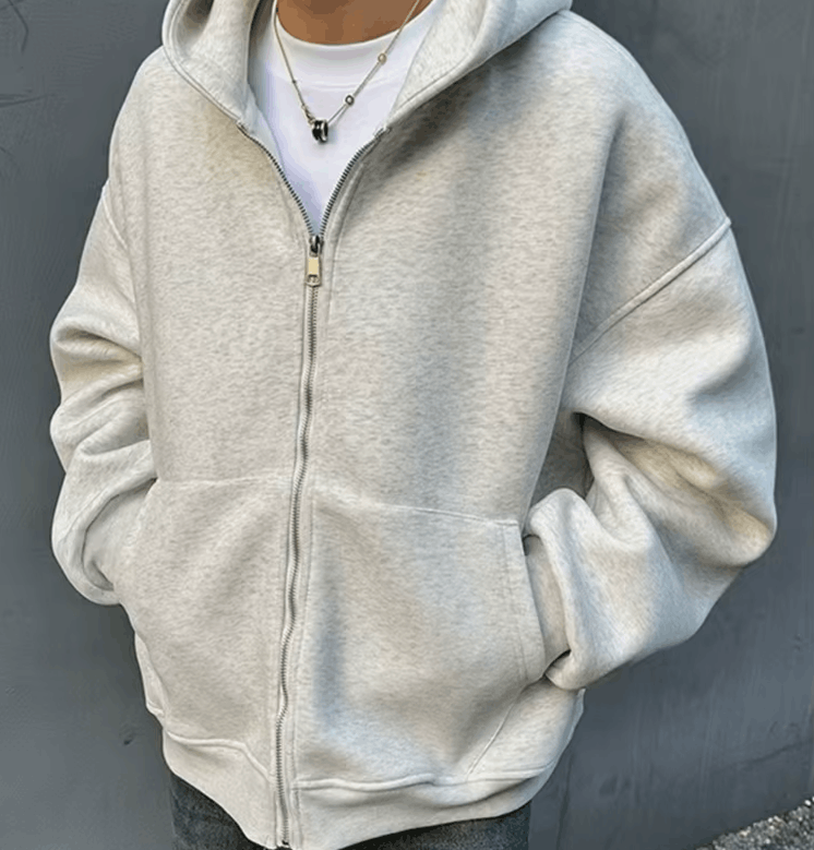 Japanese Brand Korean street Schoolbag Design Gray Oversized Zipper Hoodie Size US S / EU 44-46 / 1 - 3 Thumbnail