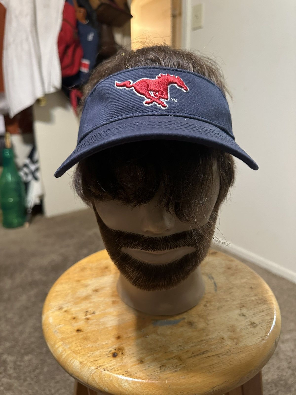 NCAA Vintage NCAA SMU Mustangs “triple blue” sun visor 90s Size ONE SIZE - 1 Thumbnail