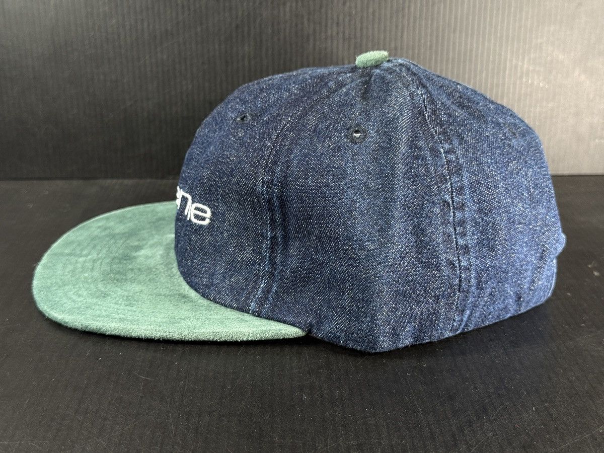 Supreme SUPREME SS18 DENIM SUEDE COMPACT LOGO 6 PANEL HAT BRAND NEW Size ONE SIZE - 4 Thumbnail