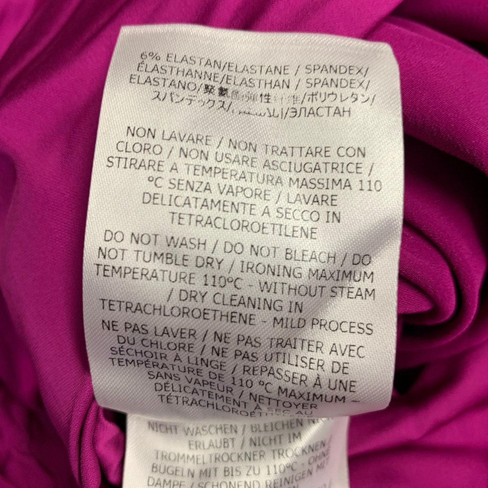 Stella McCartney Purple Raspberry Viscose Ruched Long Sleeve Cocktail Dress Size XS / US 0-2 / IT 36-38 - 8 Thumbnail