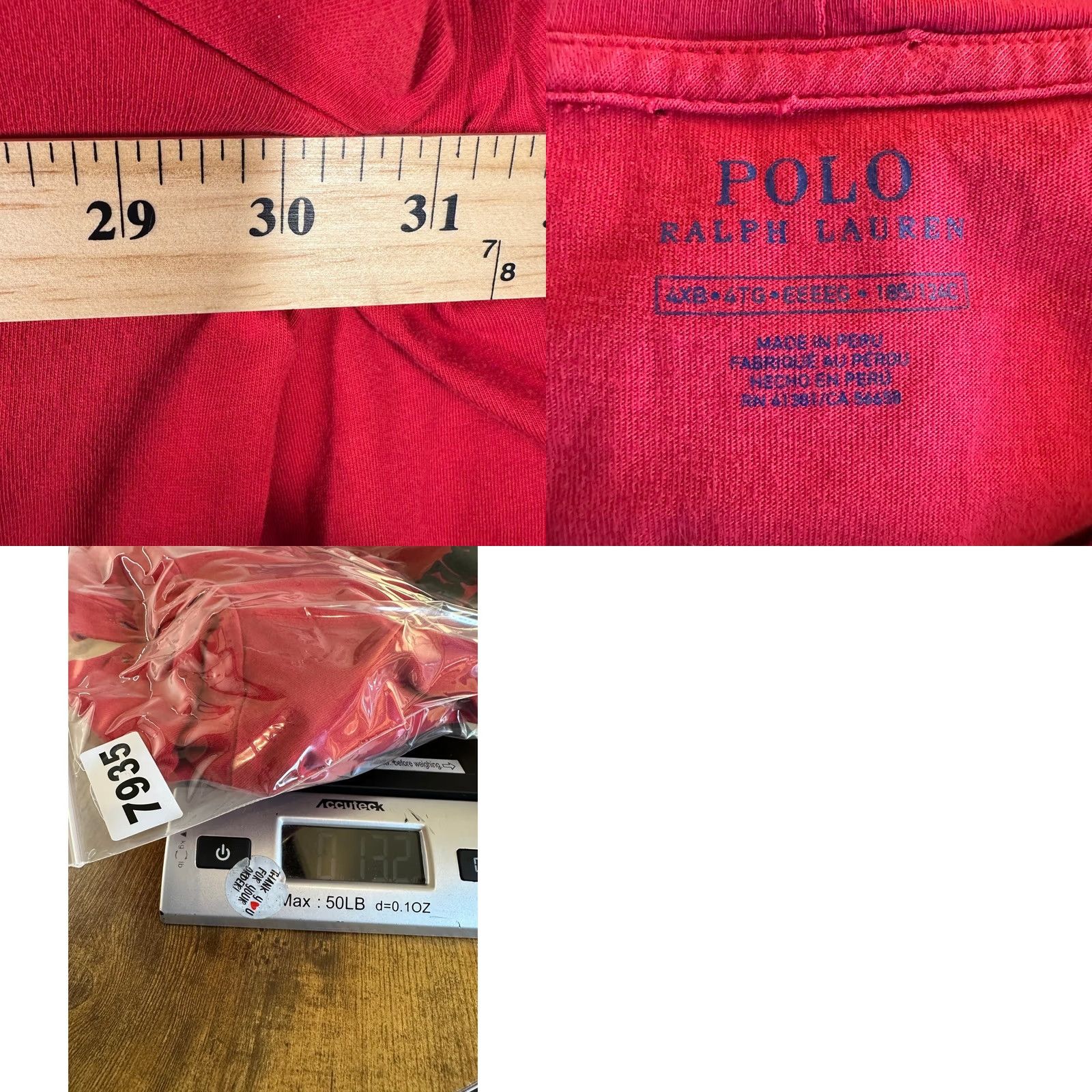 Polo Ralph Lauren Polo Ralph Lauren Hoodie T-Shirt Mens 4XB Big Pony Red Hooded Long Sleeve Logo Graphic Print Seasonal All Seasons Size US XXL / EU 58 / 5 - 8 Thumbnail