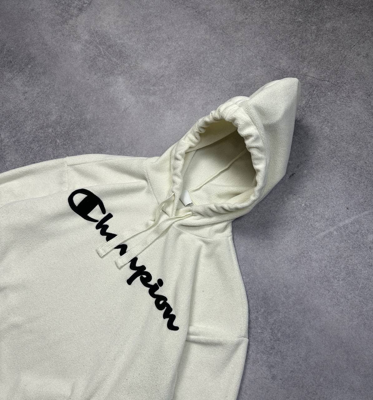 Champion Vintage Champion White Fleece Hoodie, Size XL – Cozy & Class Size US XL / EU 56 / 4 - 2 Thumbnail