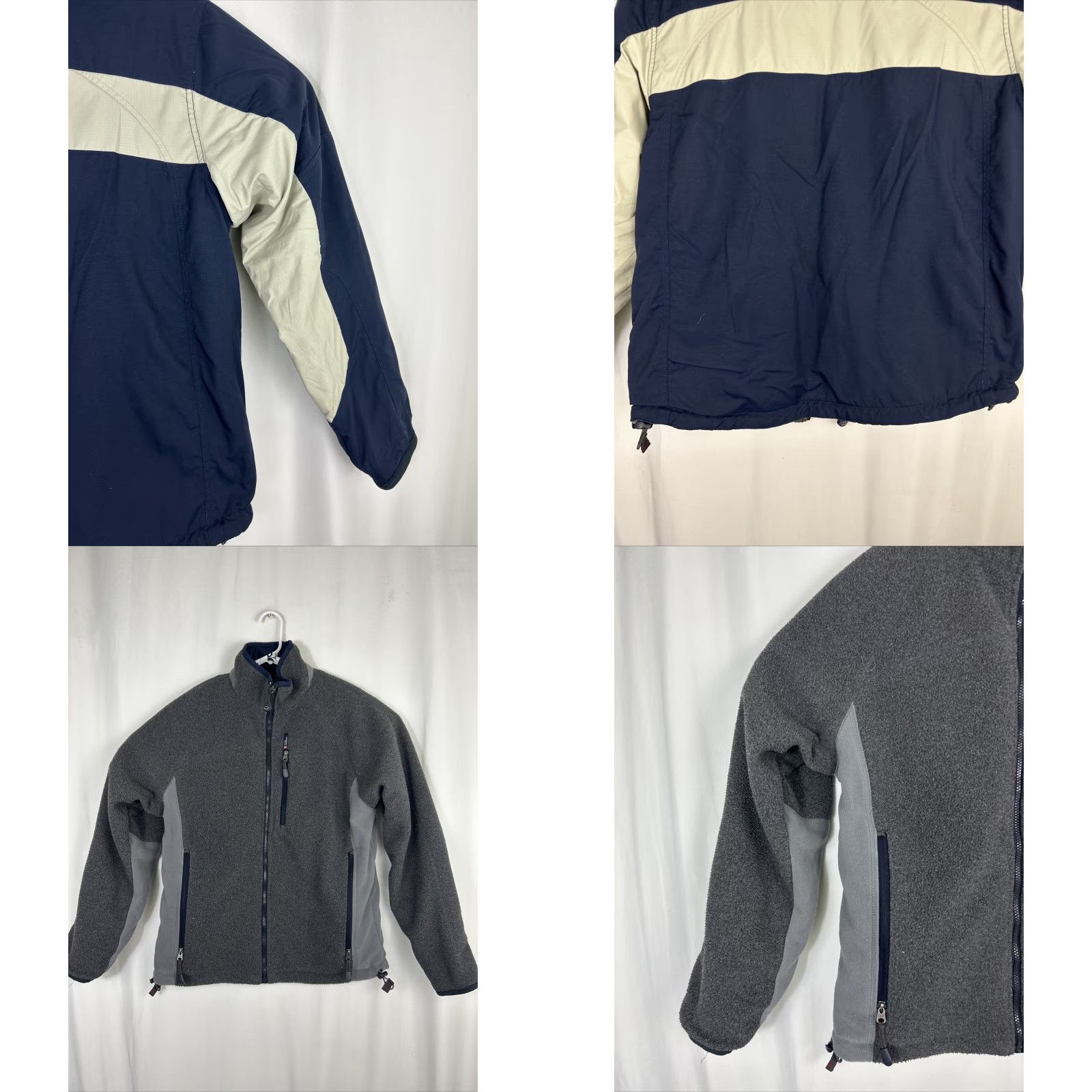 Abercrombie & Fitch VINTAGE Abercrombie & Fitch Men Small Blue Fleece Lined Coat Jacket Reversible Blue Gray Windbreaker Size US S / EU 44-46 / 1 - 9 Thumbnail