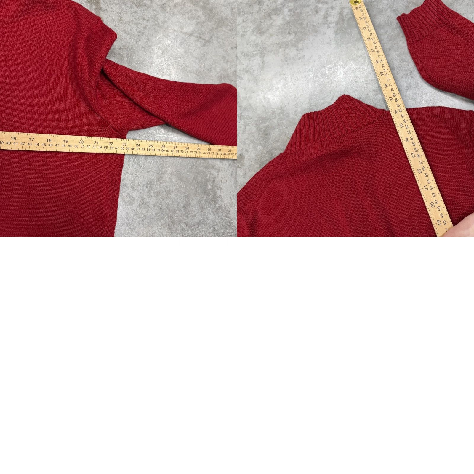 Polo Ralph Lauren Polo Ralph Lauren Sweater Mens Large Red 1/4 Zip Mock Neck Knit Pullover Pony Size US L / EU 52-54 / 3 - 8 Thumbnail