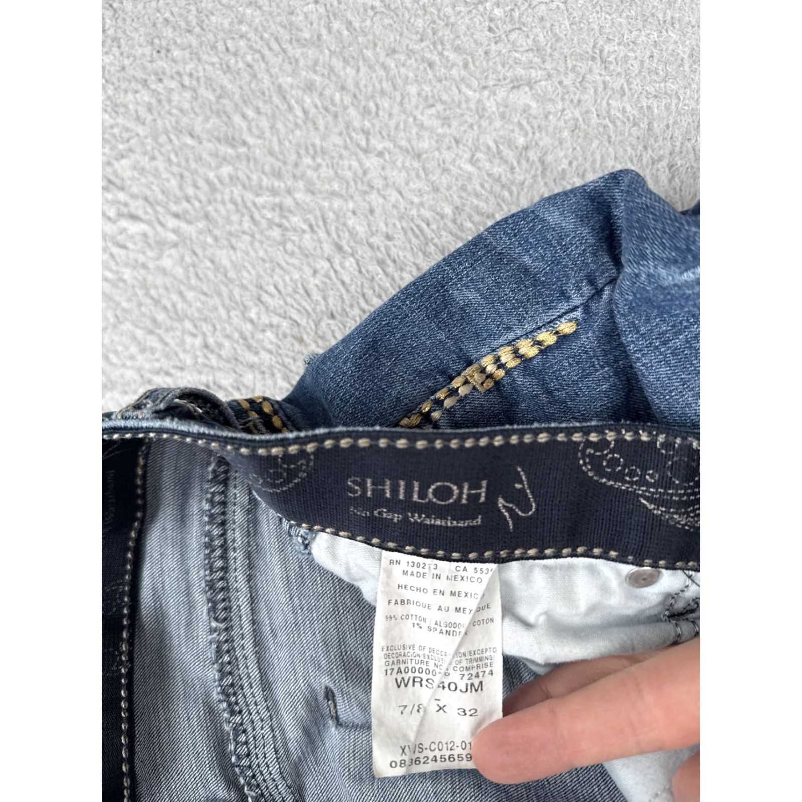 Denime Shiloh Jeans Bootcut Juniors 7/8 Blue Medium Wash Low Rise Stretch Denim 29x32 Size 28" / US 6 / IT 42 - 6 Thumbnail