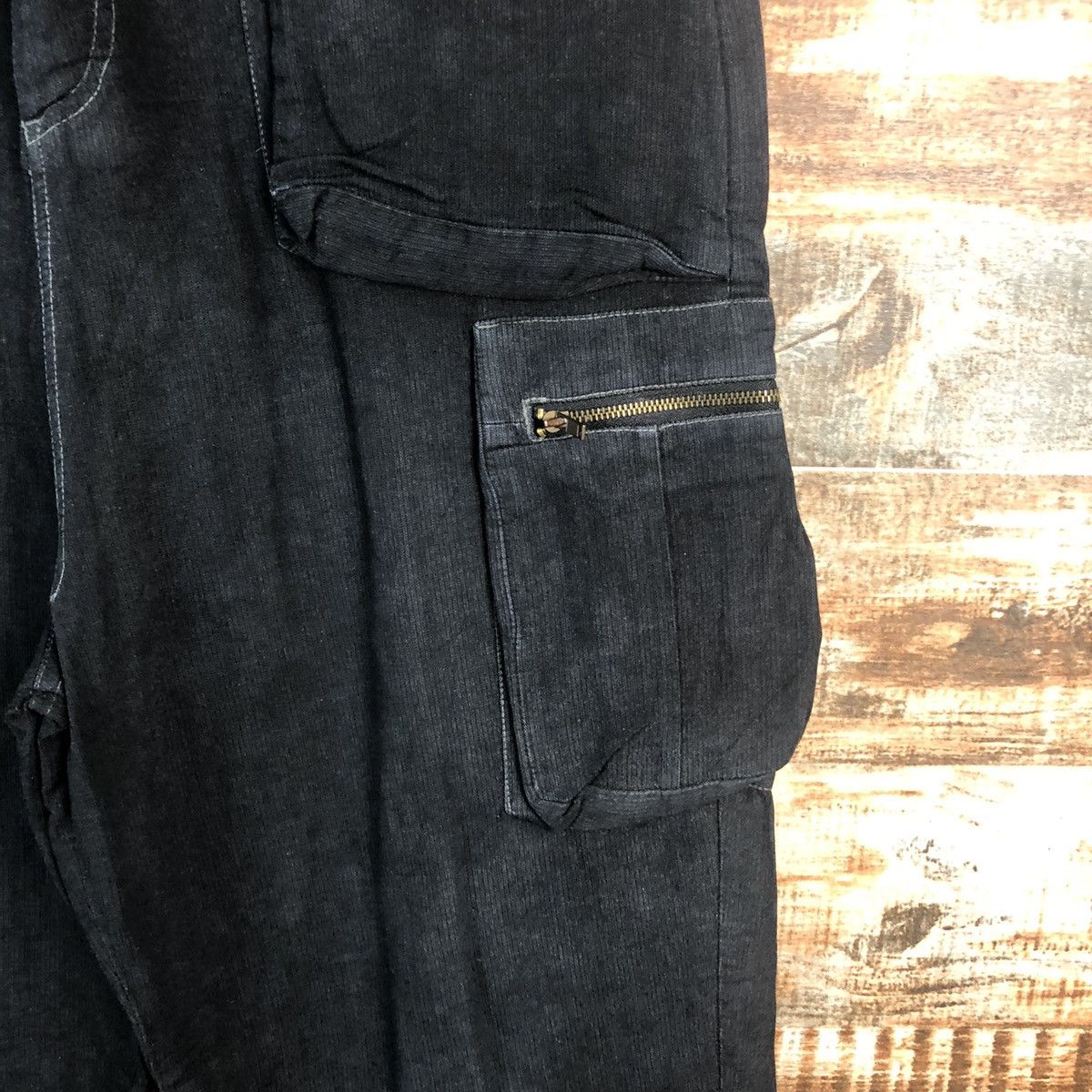 HARE DL Hare Dark Blue utility Cargo Multipocket Pants #C652 Size US 31 - 10 Thumbnail