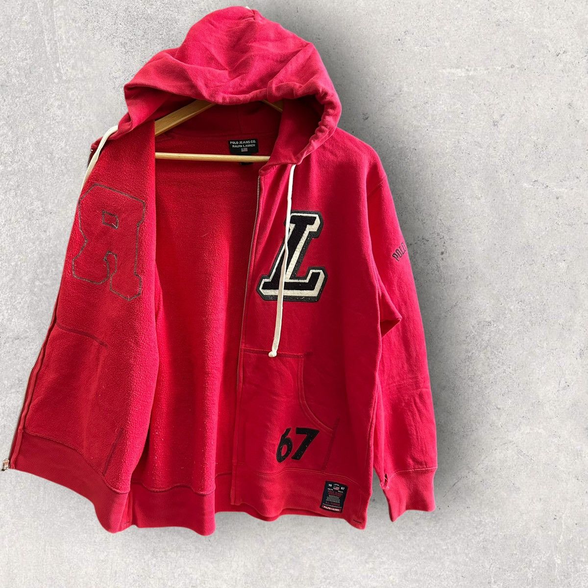 Polo Ralph Lauren × Vintage Vintage Ralph Lauren Distressed Polo Jean Hoodie Sweatshirt Size US S / EU 44-46 / 1 - 8 Thumbnail